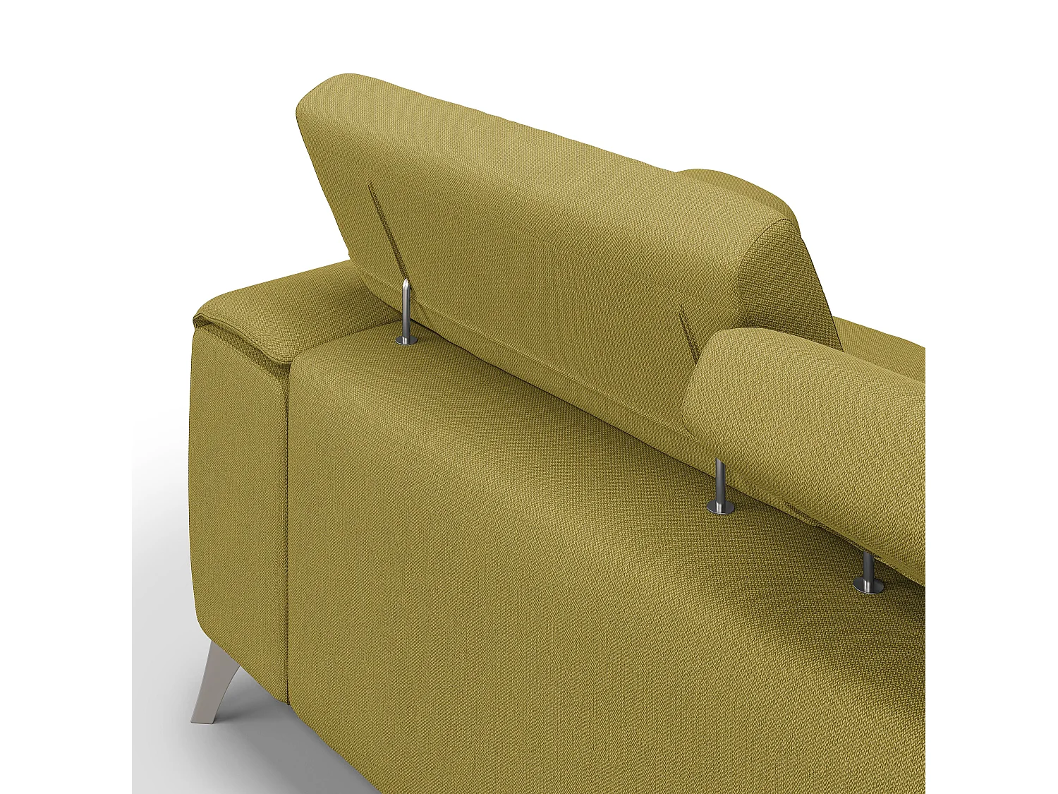 Fusion Sofa mit 3 Schiebesitzen aus abwaschbarem Stoff T05 260 cm gelb