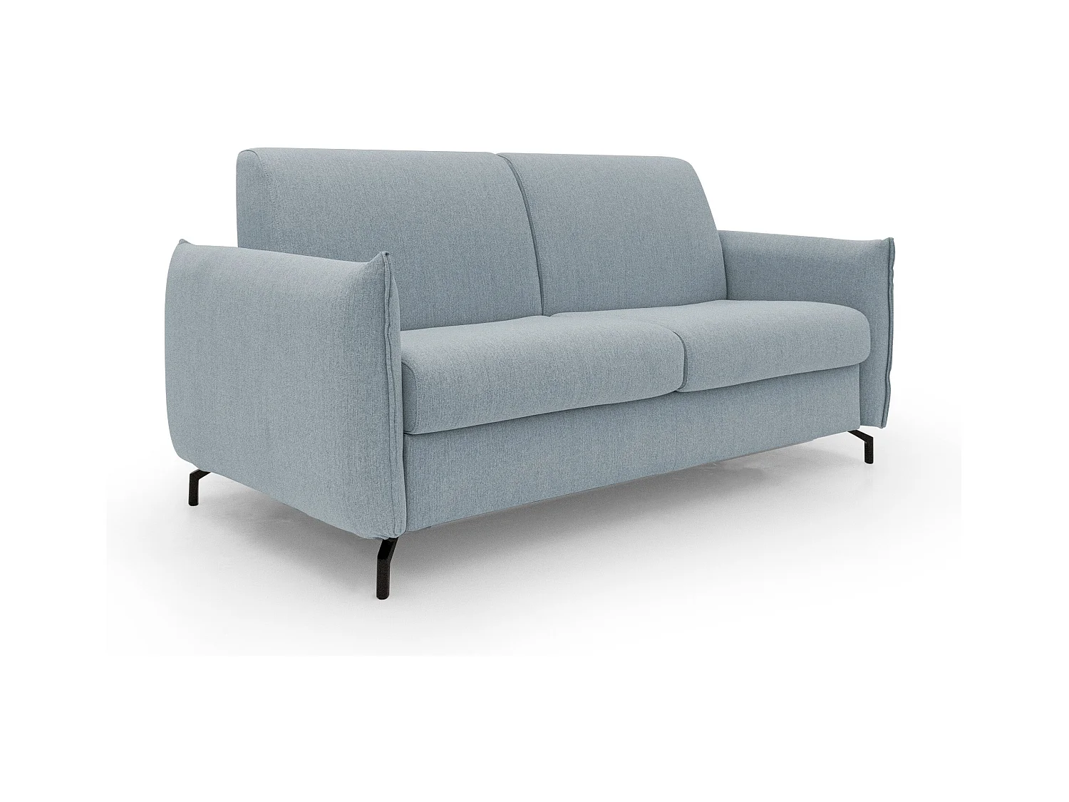 Scarlet Canapé lit convertible en tissu coton mixte imperméable T19 195 cm (mat.140x197) bleu pastel