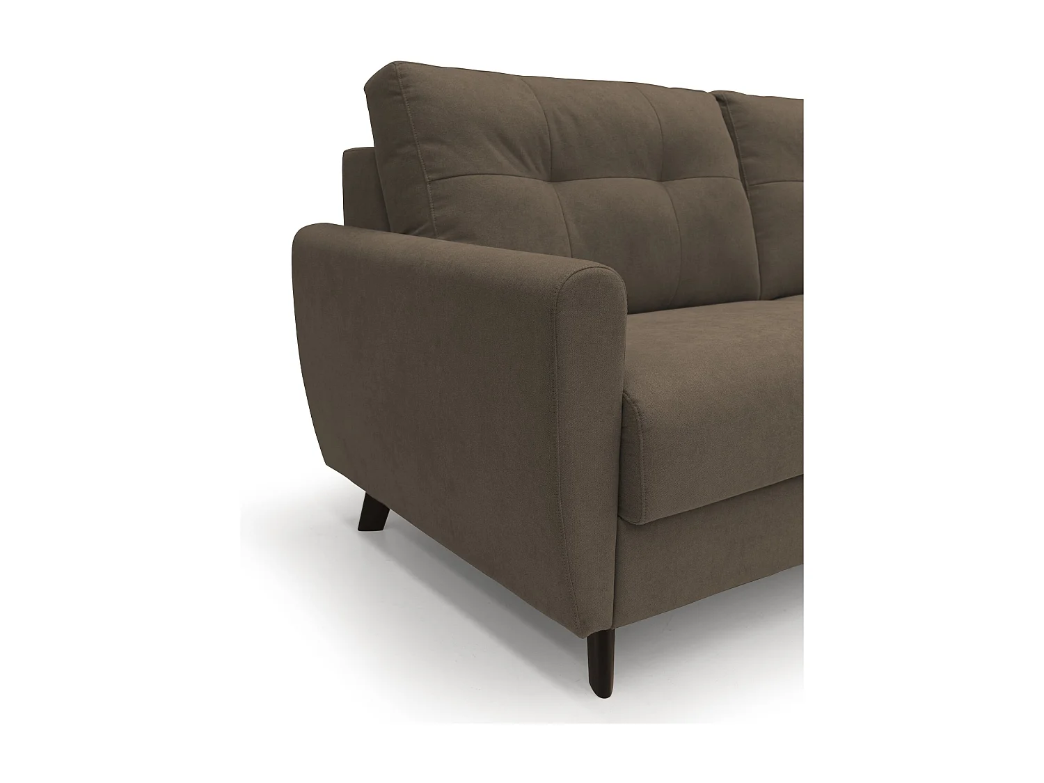 Callisto Sofá cama convertible de tela suave e impermeable 168 cm (mat. 120x197) Marrón