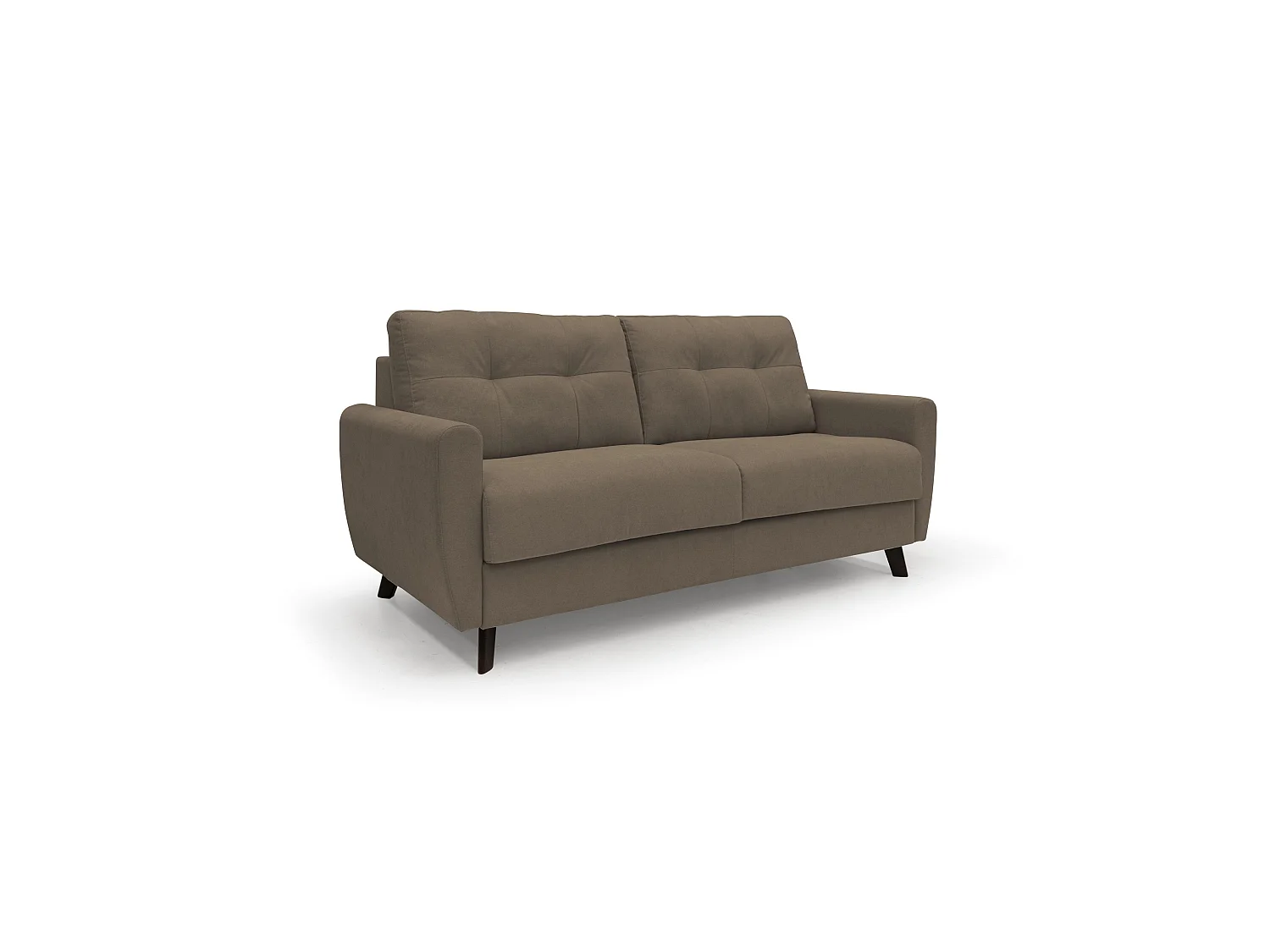 Callisto Canapé lit convertible en tissu doux imperméable T02 168 cm (mat. 120x197) brun