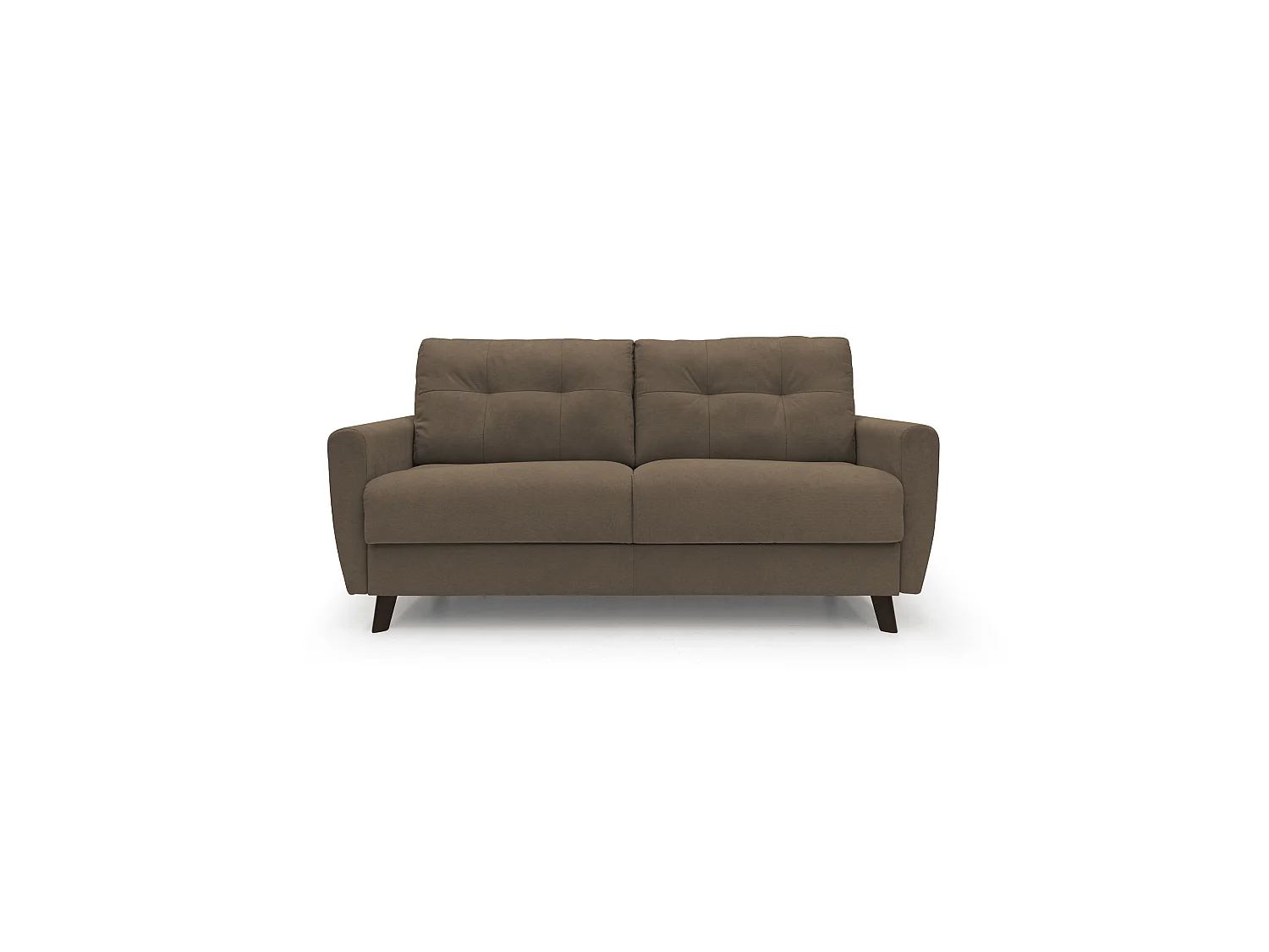 Callisto Schlafsofa aus weichem, wasserfestem Stoff T02 168 cm (mat. 120x197) braun