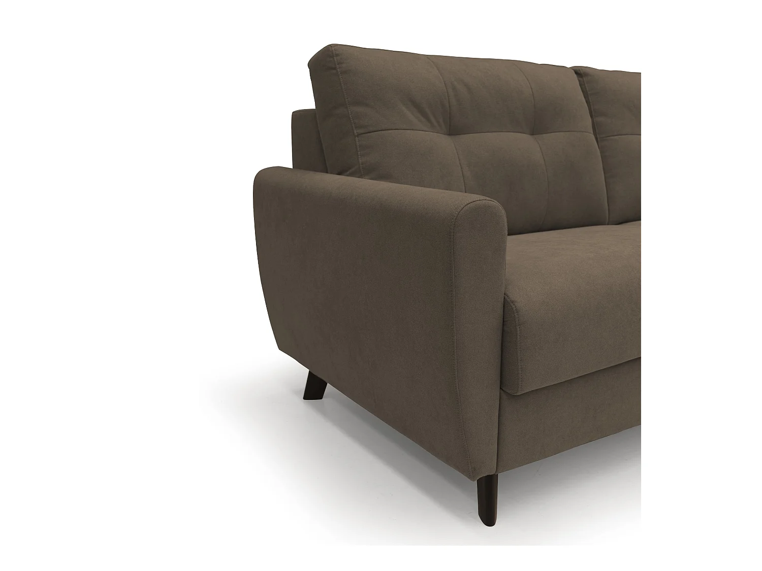 Callisto Schlafsofa aus weichem, wasserfestem Stoff T02 168 cm (mat. 120x197) braun