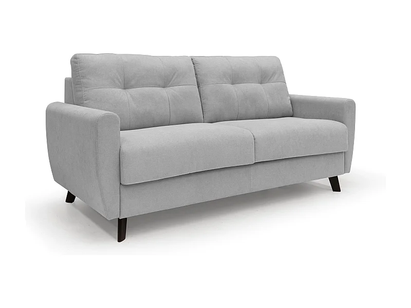 Callisto Canapé lit convertible en tissu doux imperméable T02 168 cm (mat. 120x197) gris clair