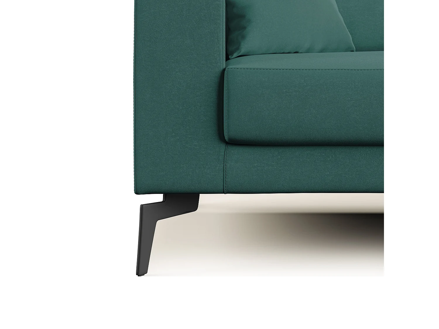 Prestige modernes Sofa aus abwaschbarer Mikrofaser T11 146 cm  petrol