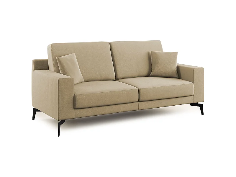 Prestige modernes Sofa aus abwaschbarer Mikrofaser T11 146 cm  beige