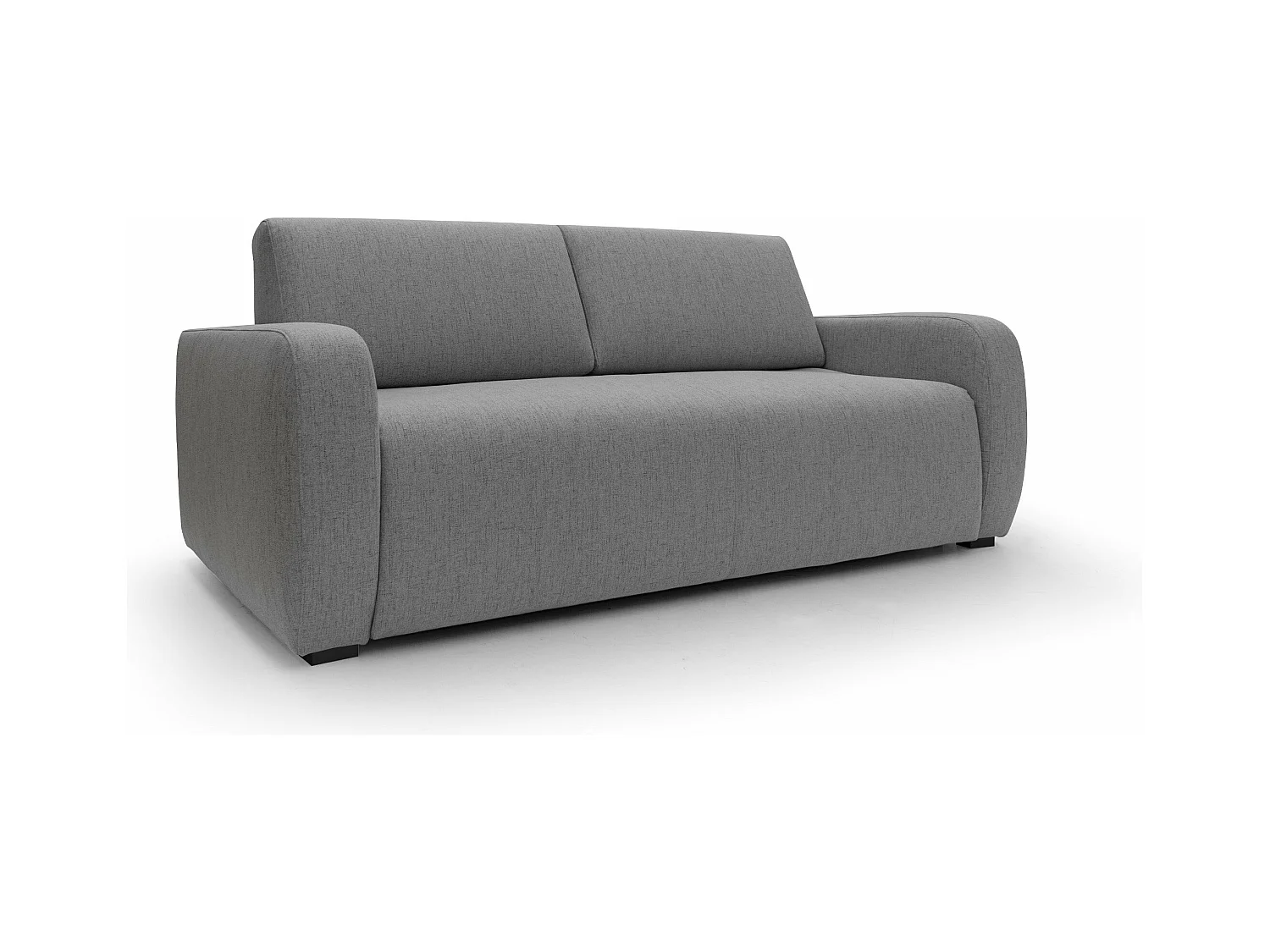 Duna Canapé lit convertible matelas 20 cm en tissu imperméable T03 195 cm (mat. 140x197) gris