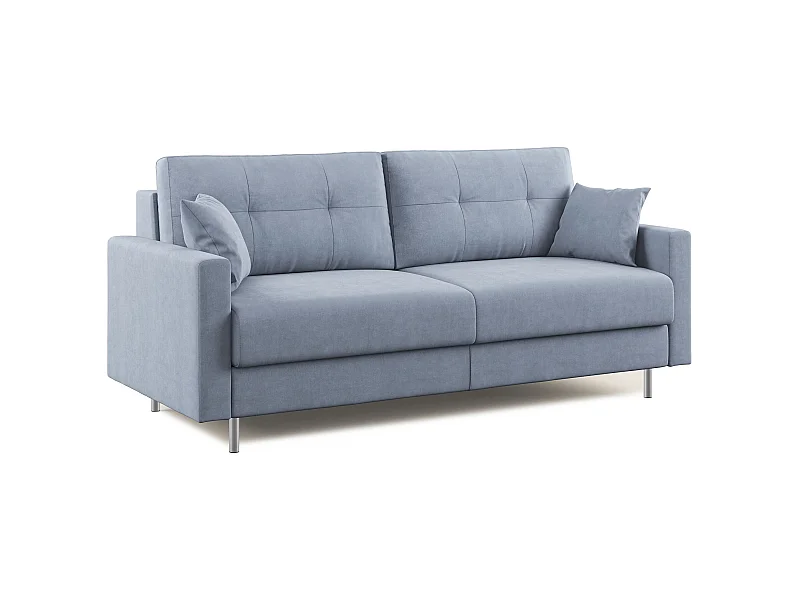 Megan Schlafsofa aus abwaschbarer Mikrofaser T11 208 cm (mat. 160x197) Baby Blau