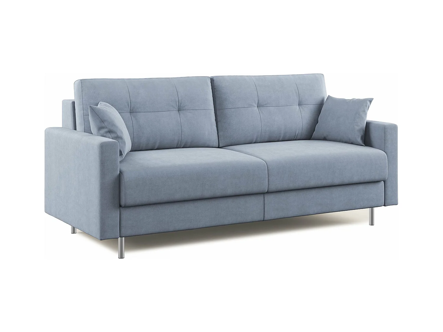 Megan Canapé convertible en microfibre détachable T11 208 cm (mat. 160x197) bleu pastel