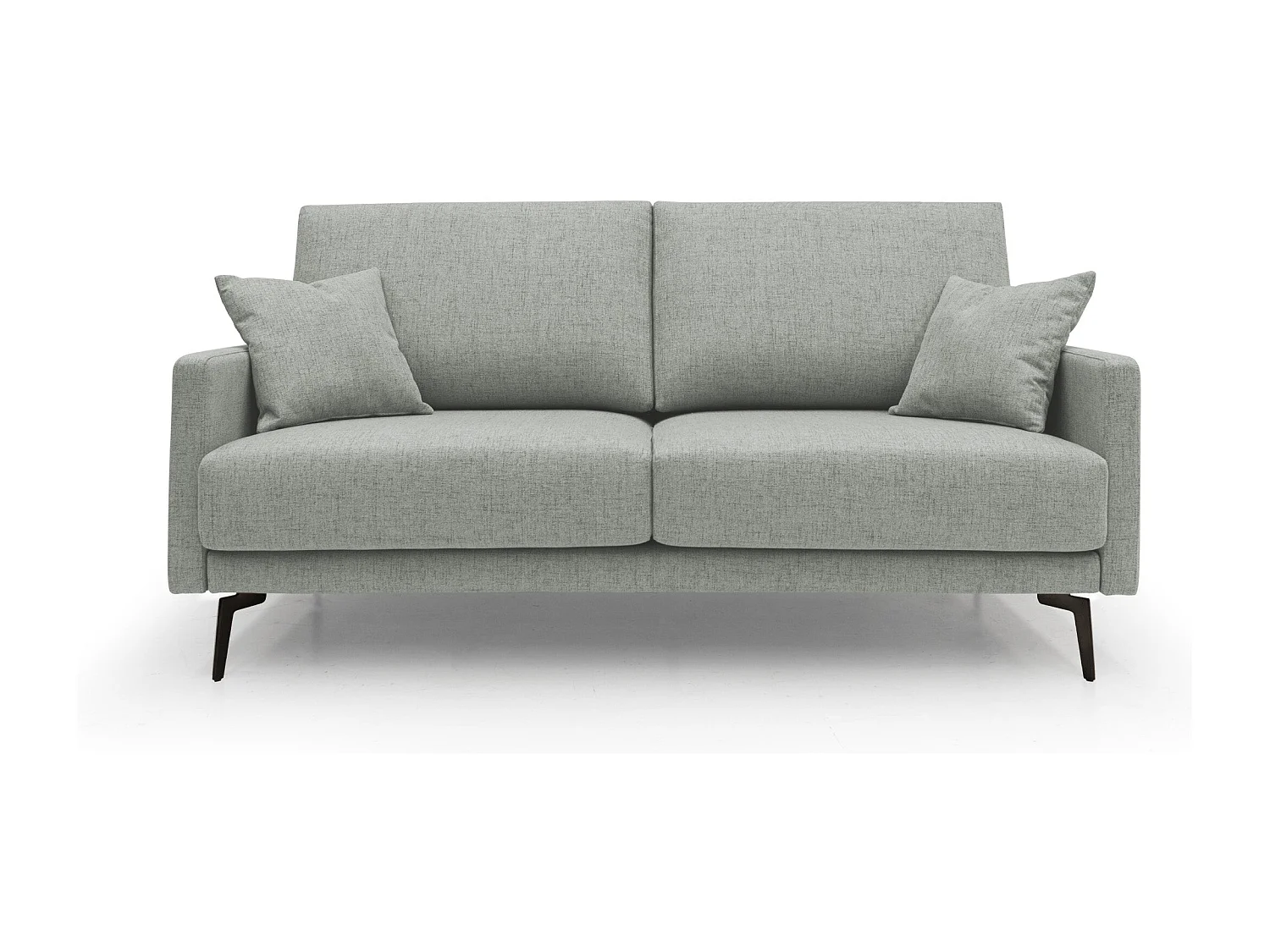 Saturno modernes Sofa aus weichem wasserfestem Stoff T03 140 cm hellgrau