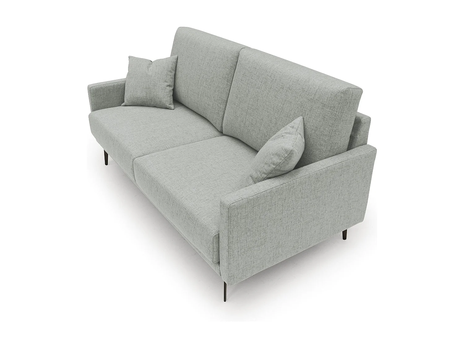 Saturno modernes Sofa aus weichem wasserfestem Stoff T03 140 cm hellgrau