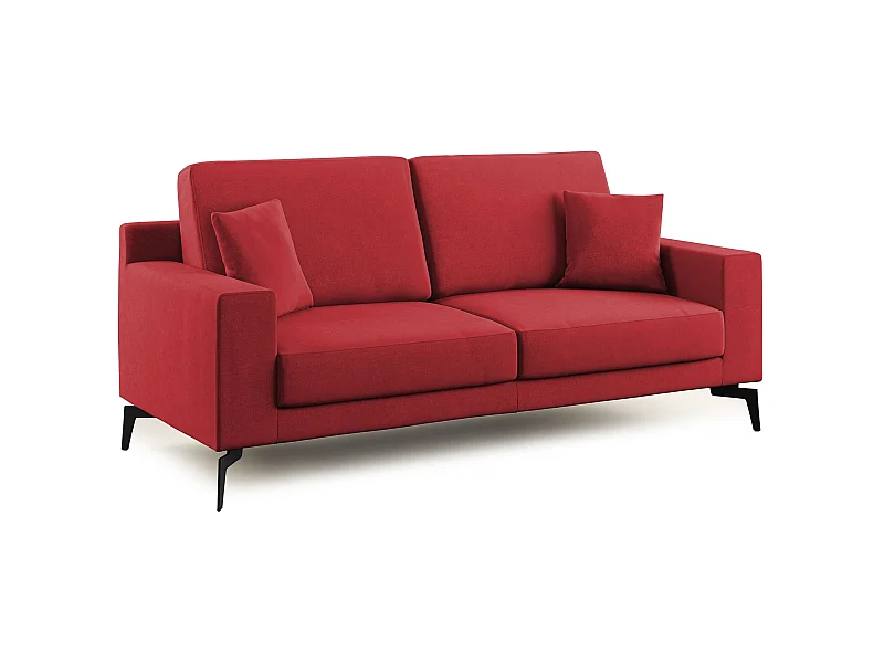 Prestige modernes Sofa aus abwaschbarer Mikrofaser T11 186 cm  rot