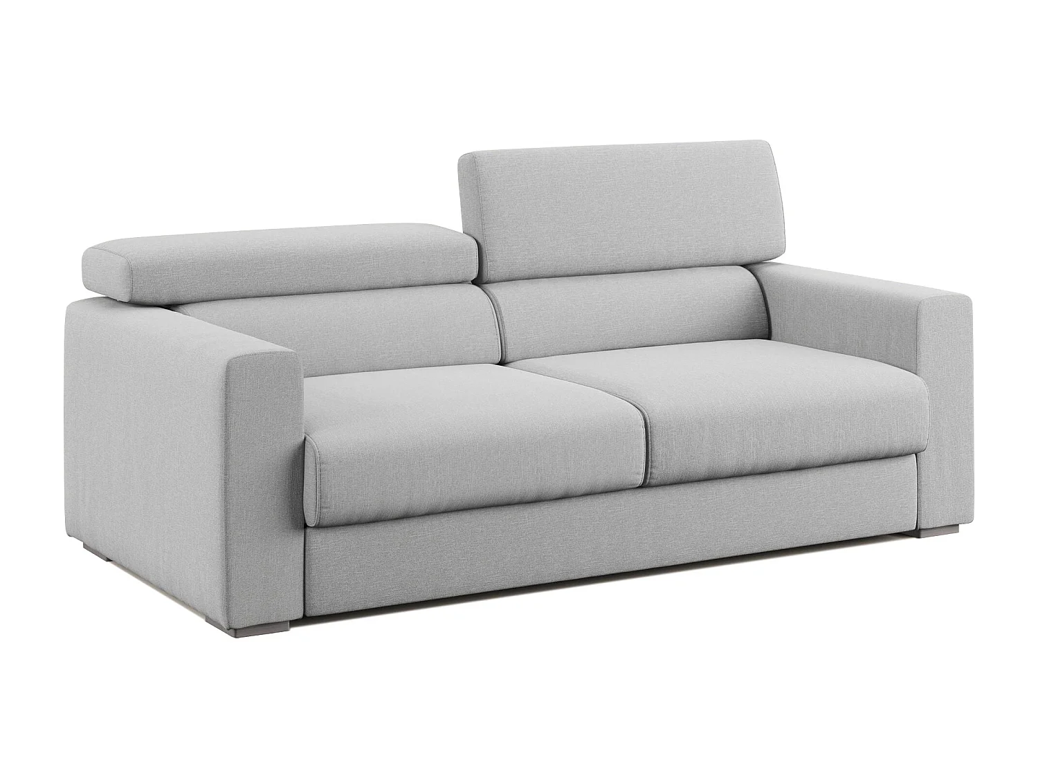 Dylan Sofa mit Bettkastenauszug aus wasserfestem, Baumwollartigem Stoff T13 188 cm grau