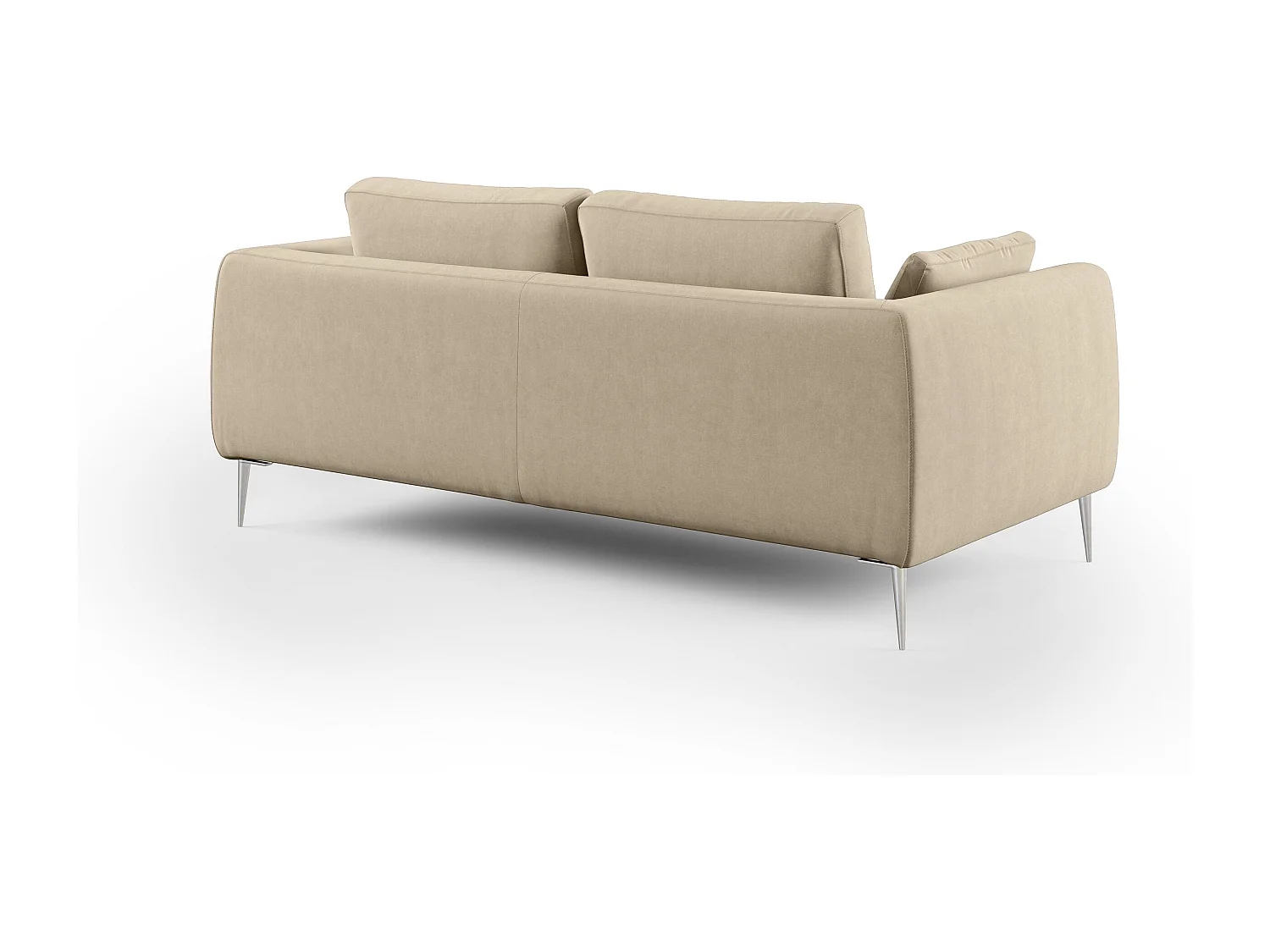 Plano Canapé moderne en microfibre technique détachable T11 216 cm taupe