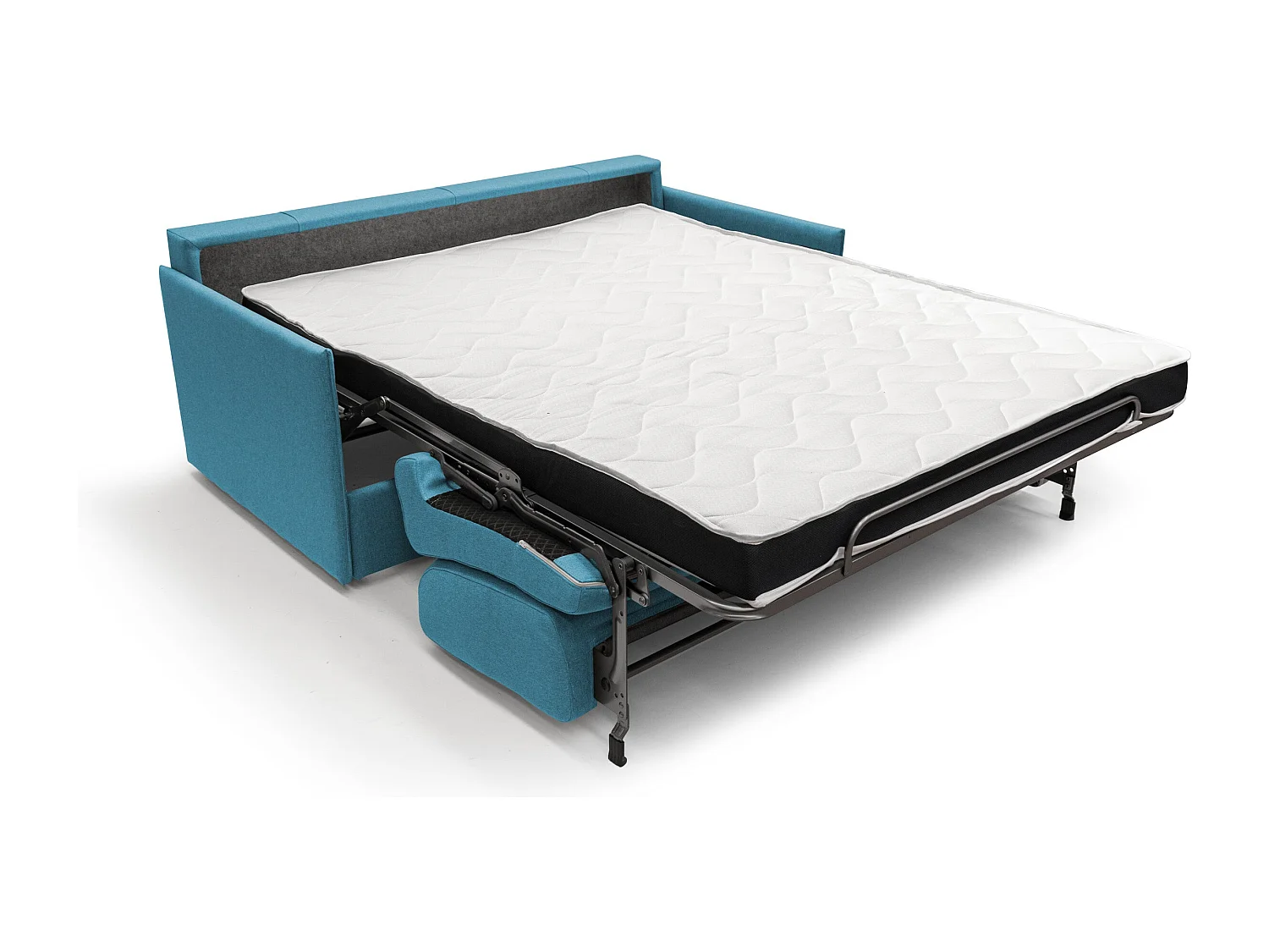 Evans Schlafsofa aus wasserfestem Stoff T13 169 cm (mat. 140x197)  hellblau