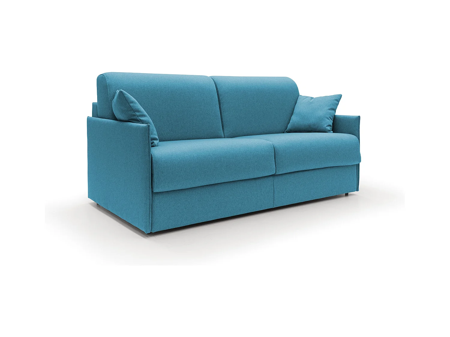 Evans Canapé lit convertible en tissu imperméable T13 169 cm (mat. 140x197)  bleu ciel