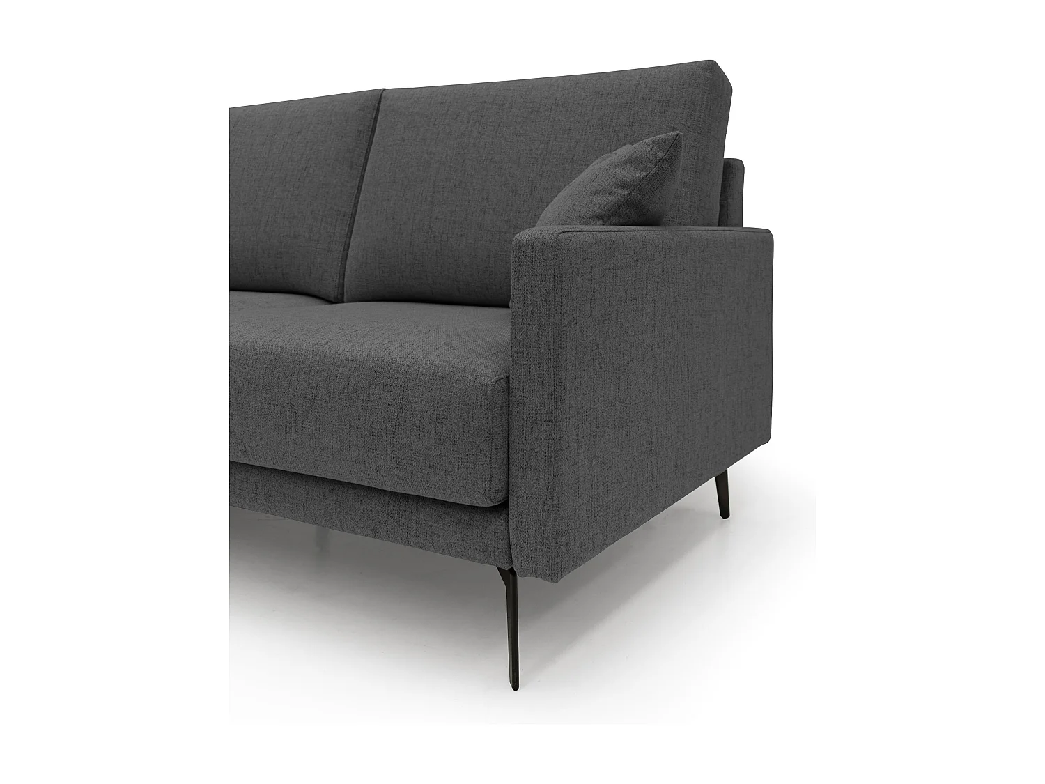Saturno modernes Sofa aus weichem wasserfestem Stoff T03 160 cm anthrazit