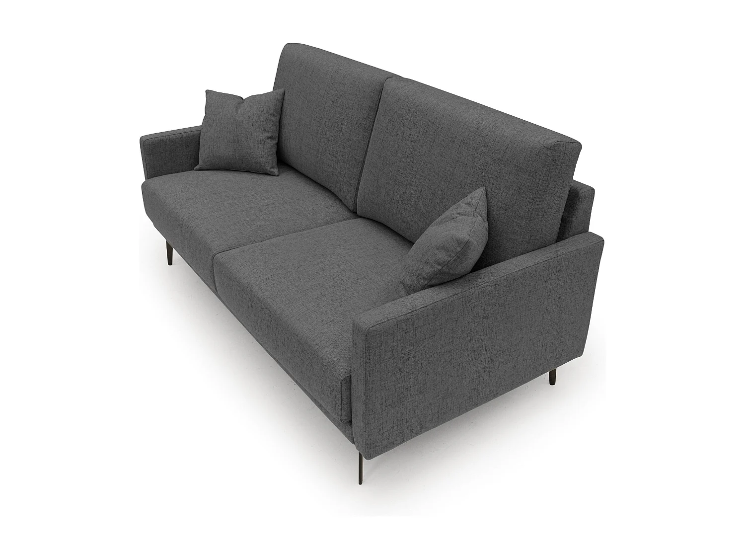 Saturno modernes Sofa aus weichem wasserfestem Stoff T03 160 cm anthrazit