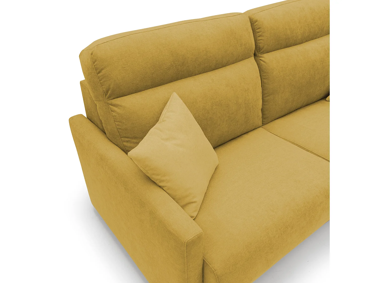 Margot Sofá cama convertible en tela suave impermeable 196 cm (mat. 160x197) Amarillo