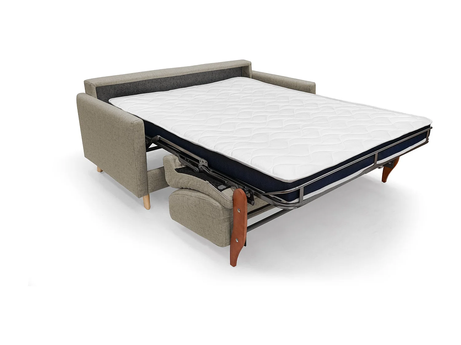 Edgar Sofá cama convertible en tela FELIS impermeable 200 cm (mat. 160x197) Marrón