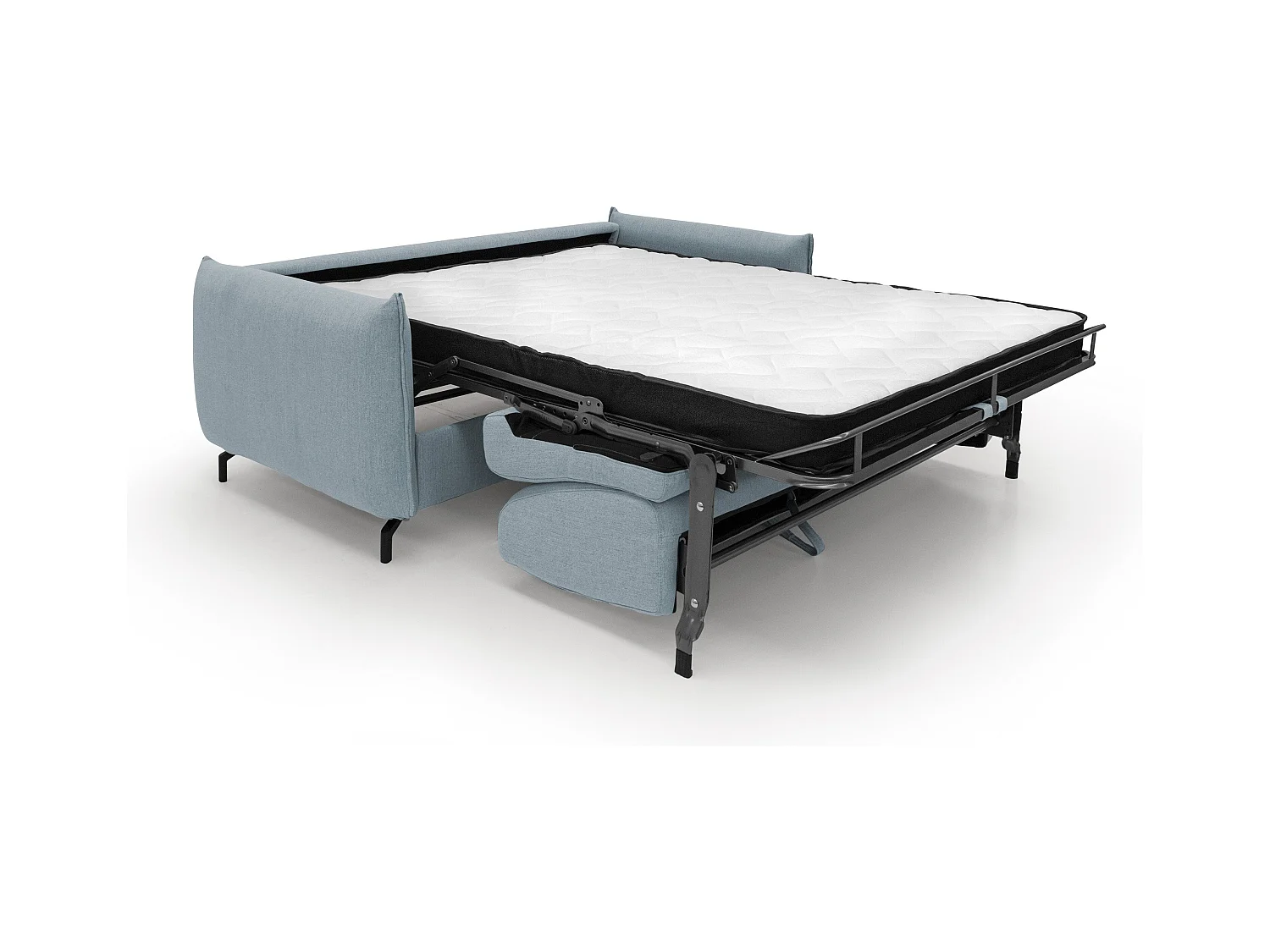 Scarlet Schlafsofa aus wasserfestem Baumwollmischgewebe T19 215 cm (mat.160x197) baby blau