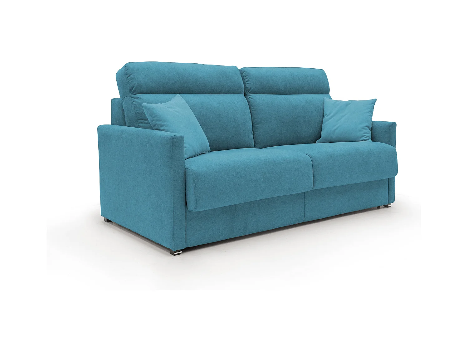 Margot Canapé lit convertible en tissu doux imperméable T02 196 cm (mat. 160x197) bleu ciel