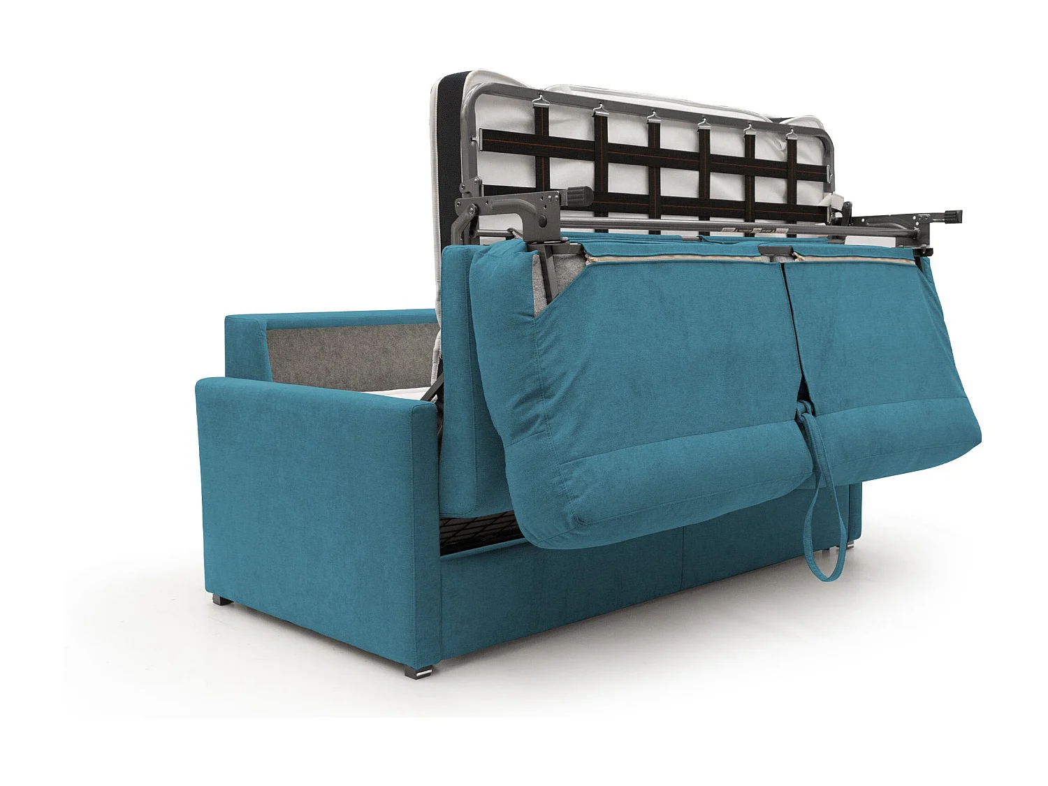 Margot Canapé lit convertible en tissu doux imperméable T02 196 cm (mat. 160x197) bleu ciel