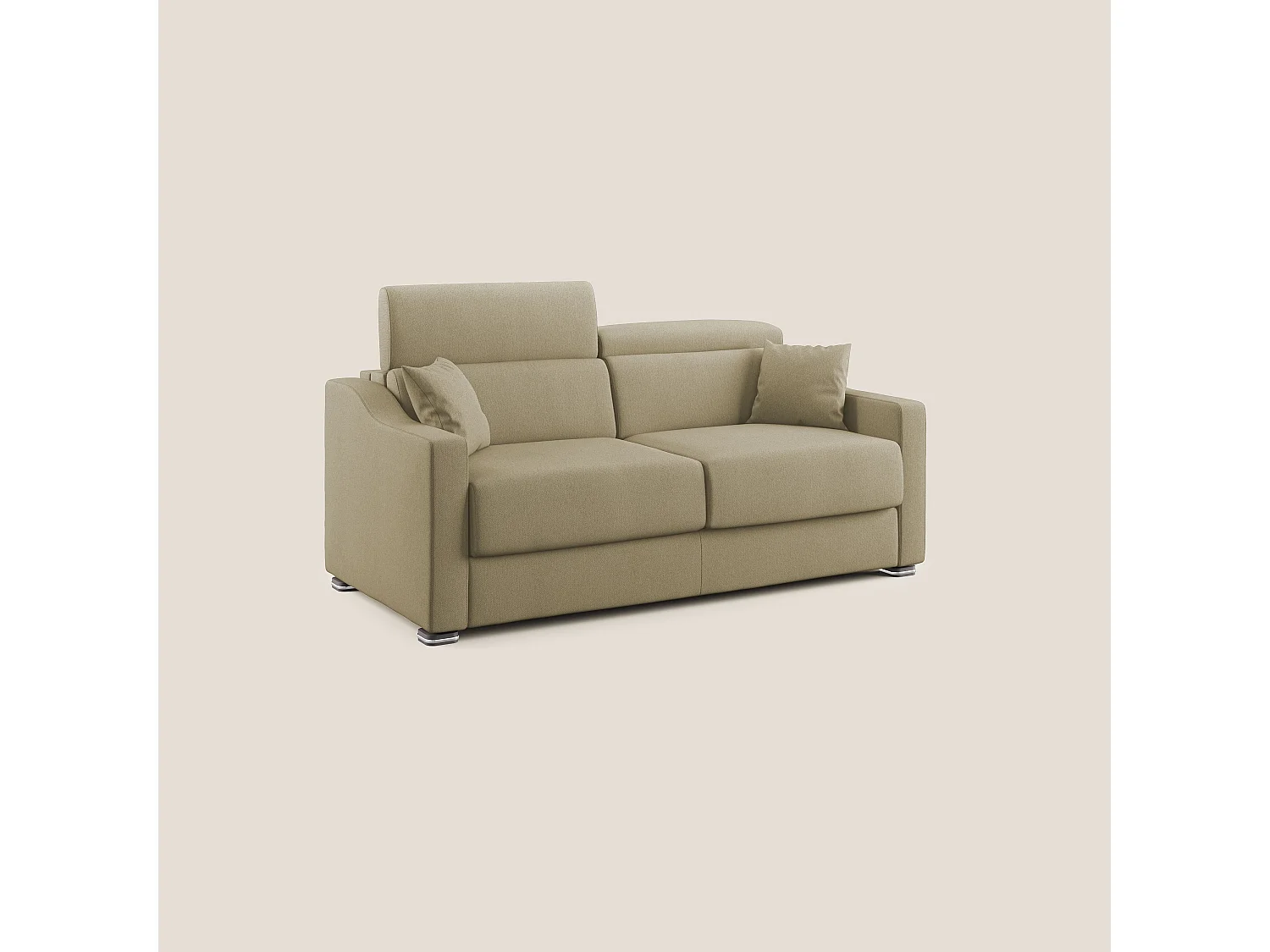 Amber Canapé lit convertible en tissu détachable T05 191 cm (mat. 140x197)  camel