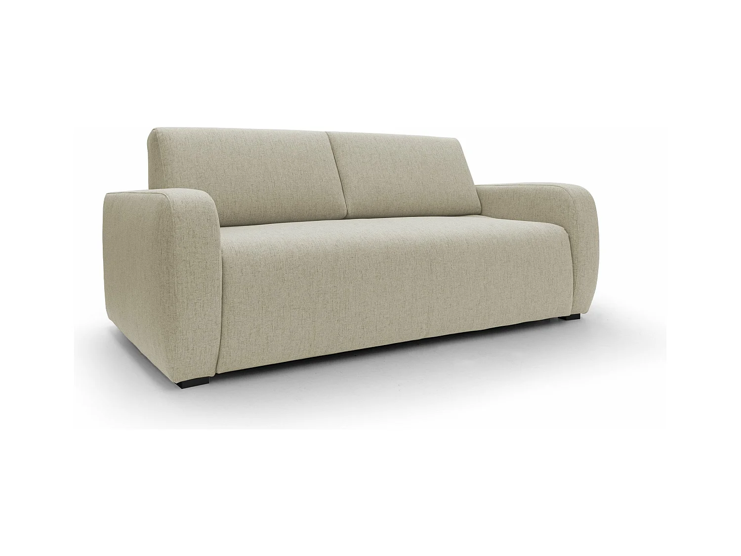Duna Canapé lit convertible matelas 20 cm en tissu imperméable T03 215 cm (mat. 160x197) beige