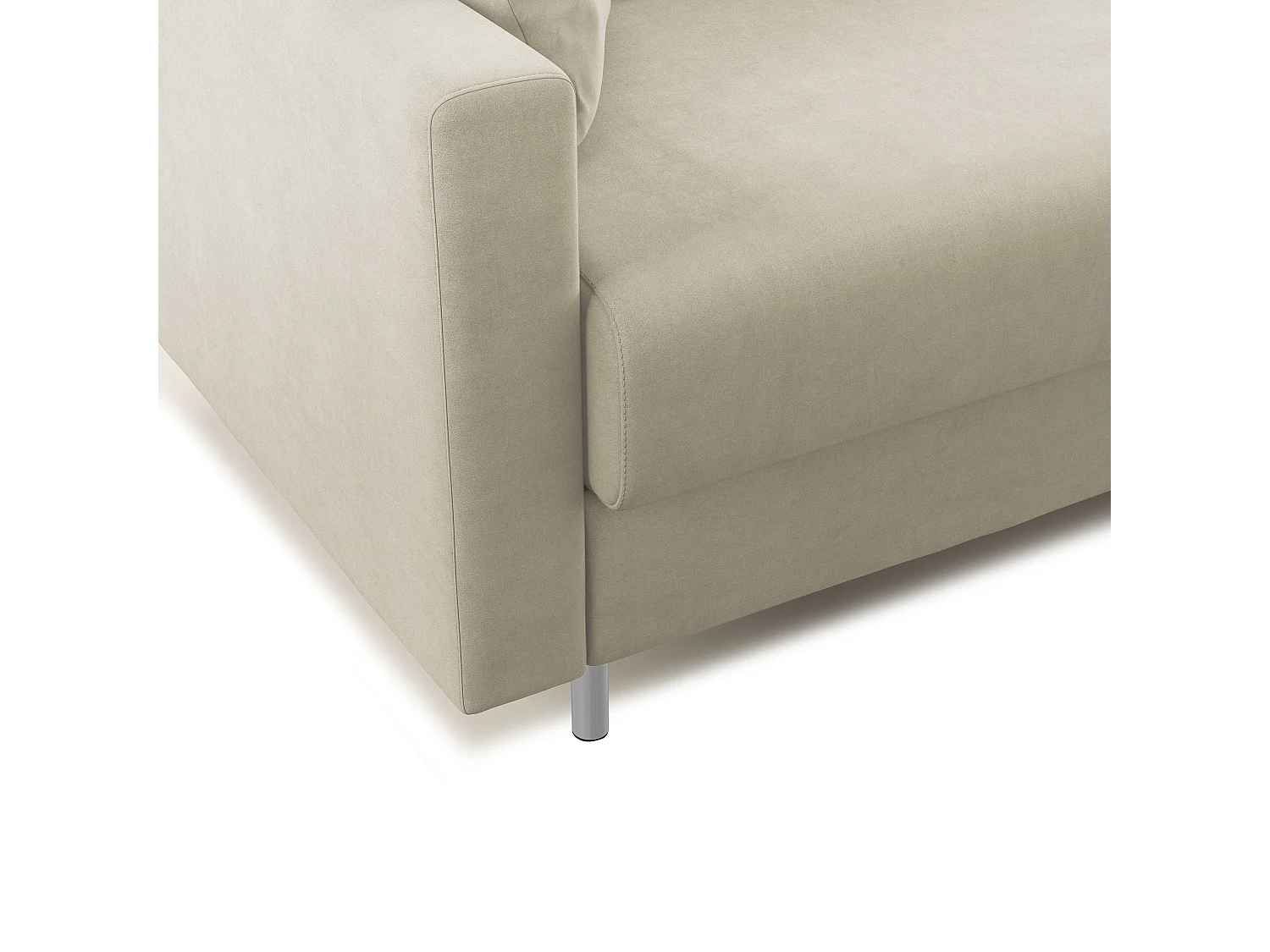 Megan Schlafsofa aus abwaschbarer Mikrofaser T11 168 cm (mat. 120x197) Creme