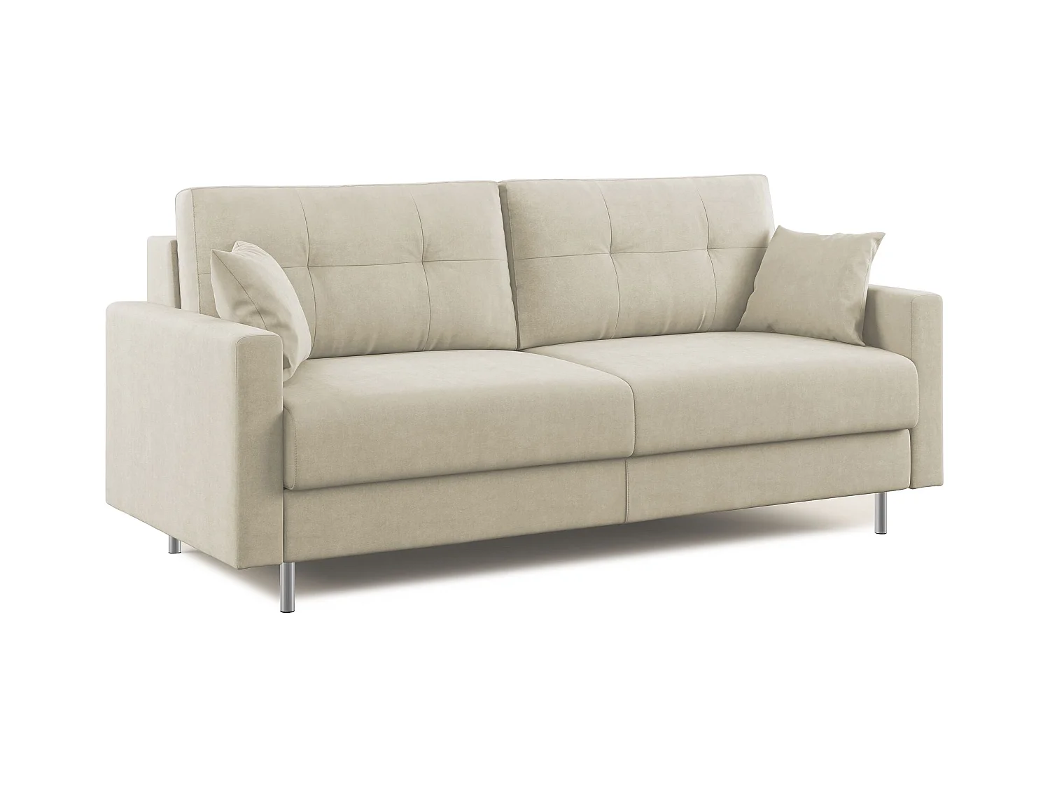 Megan Canapé convertible en microfibre détachable T11 168 cm (mat. 120x197) creme
