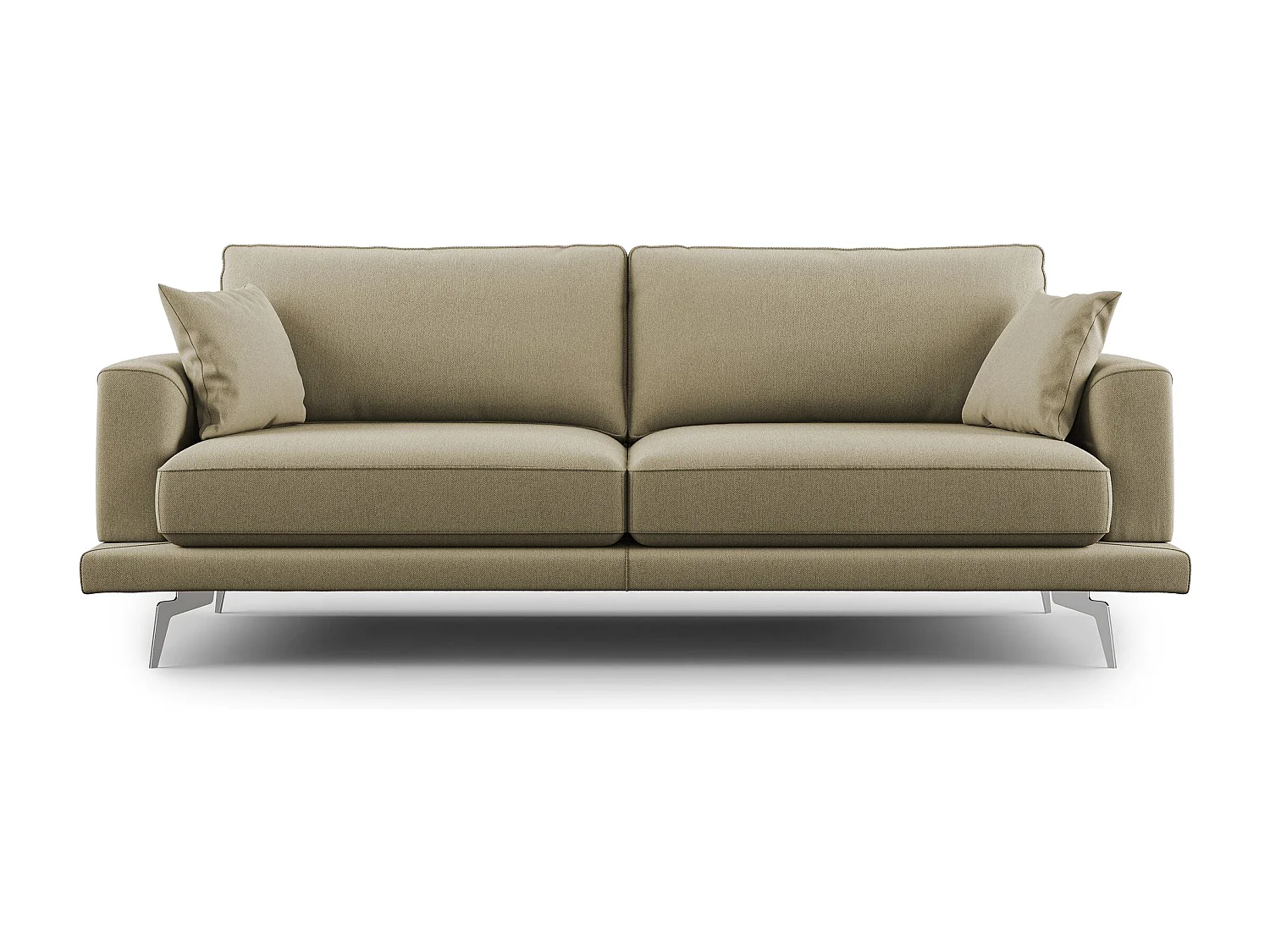 Dorian Canapé moderne en tissu doux anti-tache T05 218 cm camel