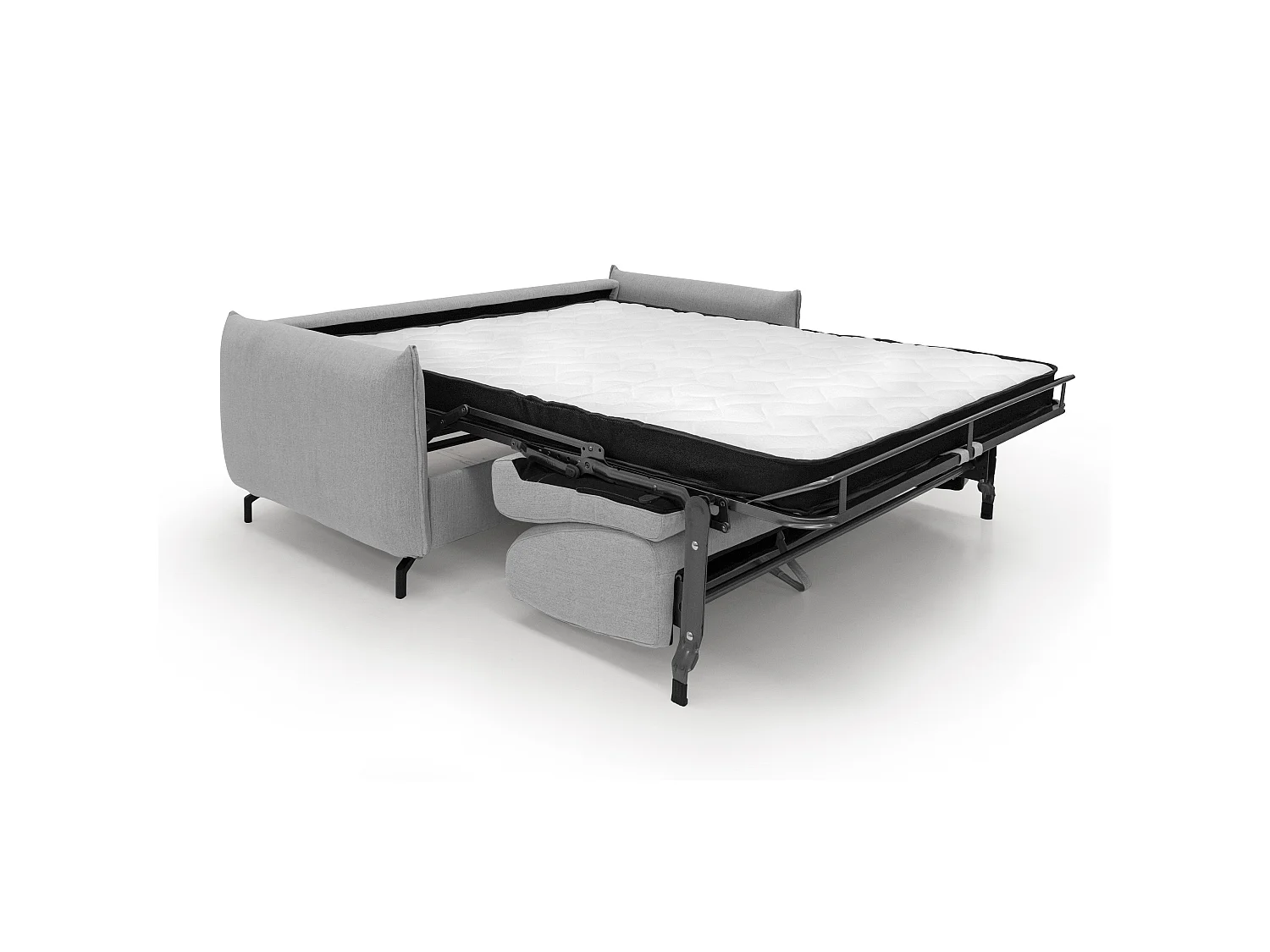 Scarlet Divano letto in tessuto misto cotone impermeabile T19 215 cm (mat.160x197) grigio
