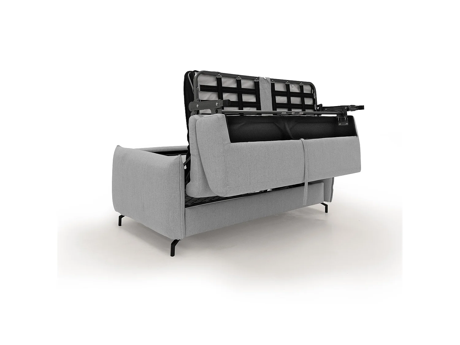 Scarlet Divano letto in tessuto misto cotone impermeabile T19 215 cm (mat.160x197) grigio