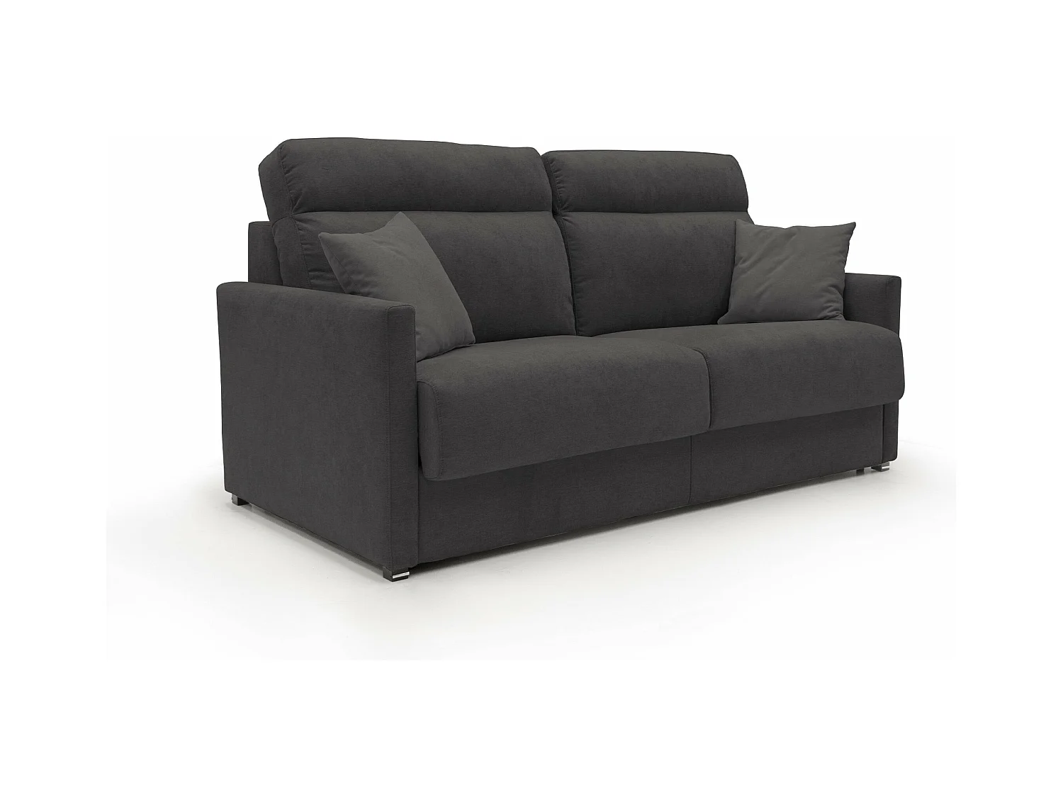 Margot Canapé lit convertible en tissu doux imperméable T02 156 cm (mat.120x197) noir