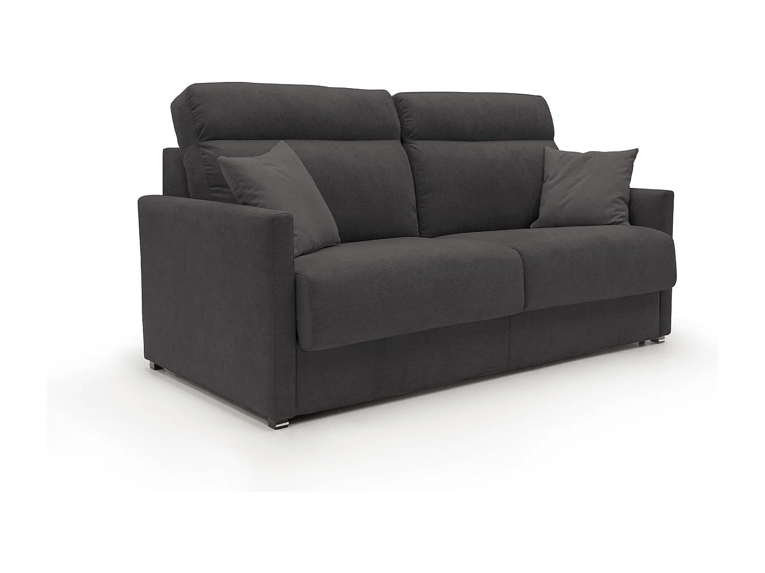 Margot Canapé lit convertible en tissu doux imperméable T02 156 cm (mat.120x197) noir