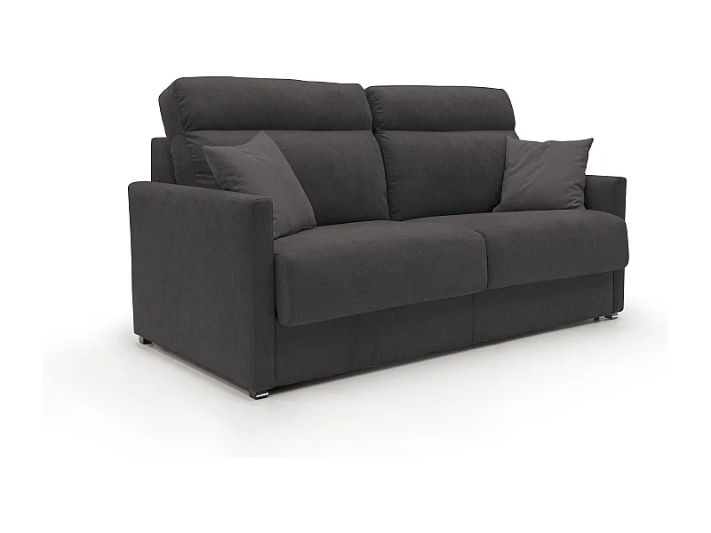 Margot Canapé lit convertible en tissu doux imperméable T02 156 cm (mat.120x197) noir