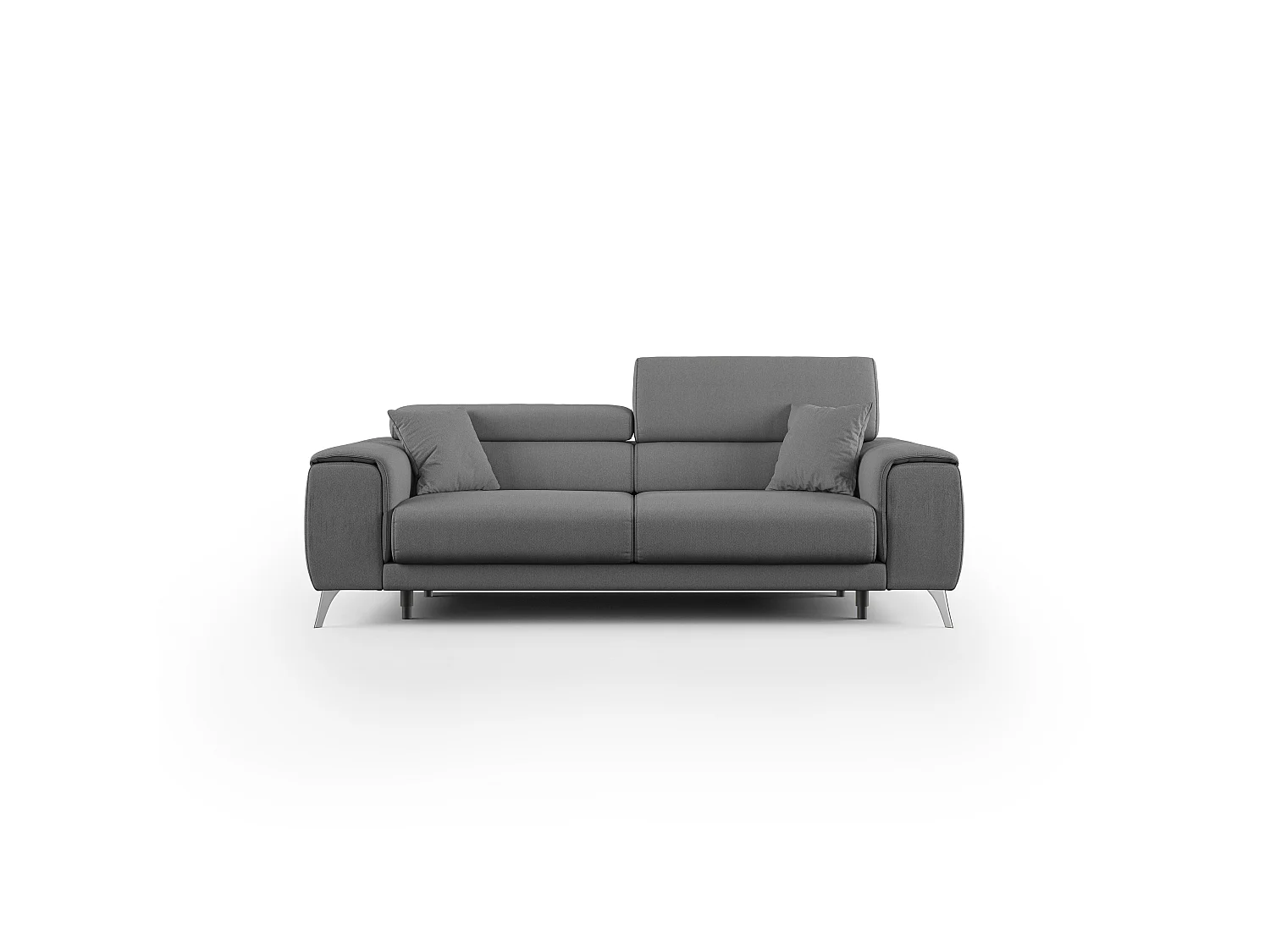 Fusion Divano con sedute allungabili in tessuto smacchiabile T05 215 cm antracite