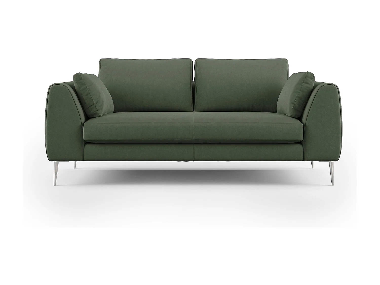 Plano modernes Sofa aus abwaschbarer technischer Mikrofaser T11 216 cm grün