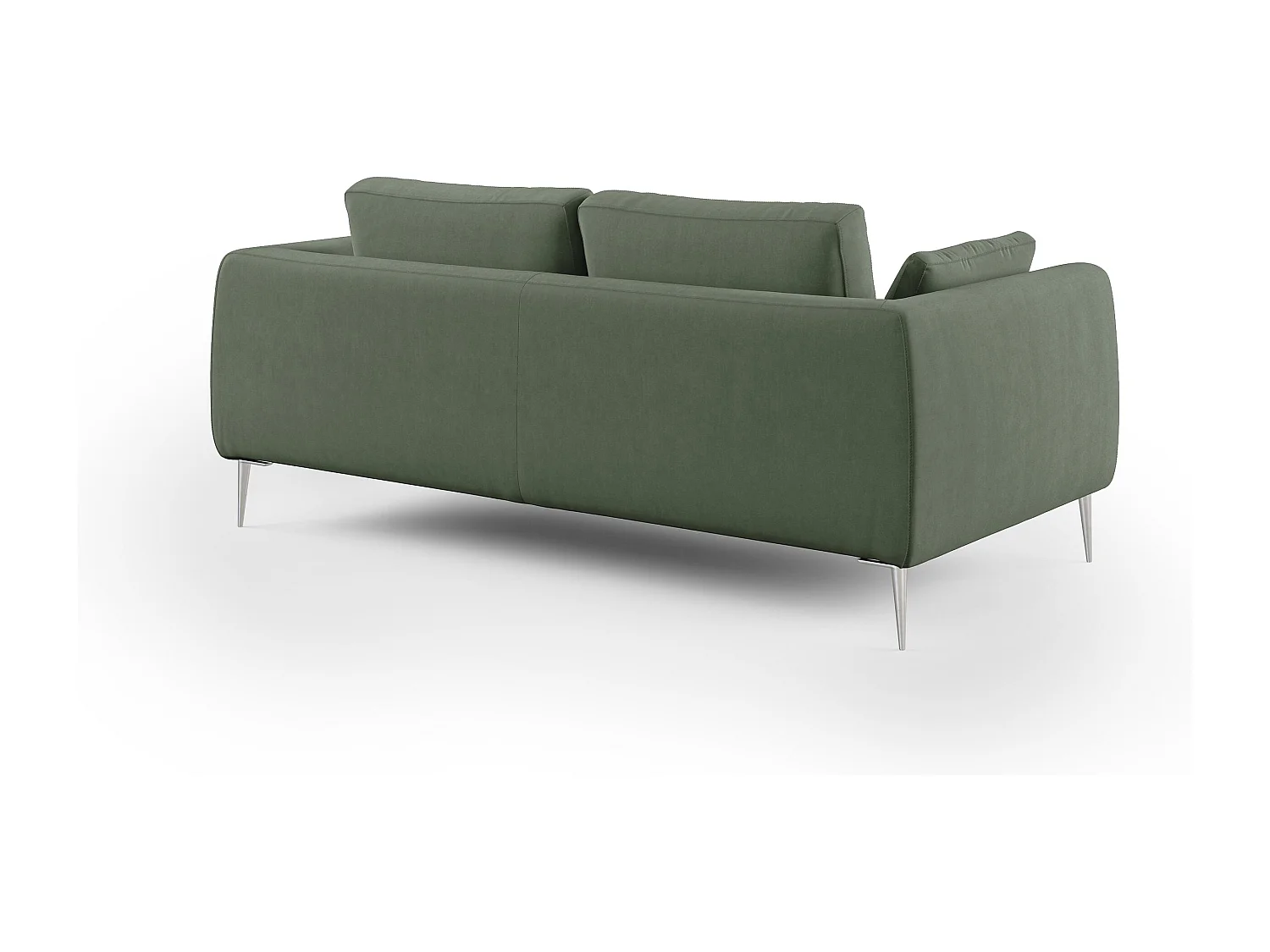 Plano modernes Sofa aus abwaschbarer technischer Mikrofaser T11 216 cm grün