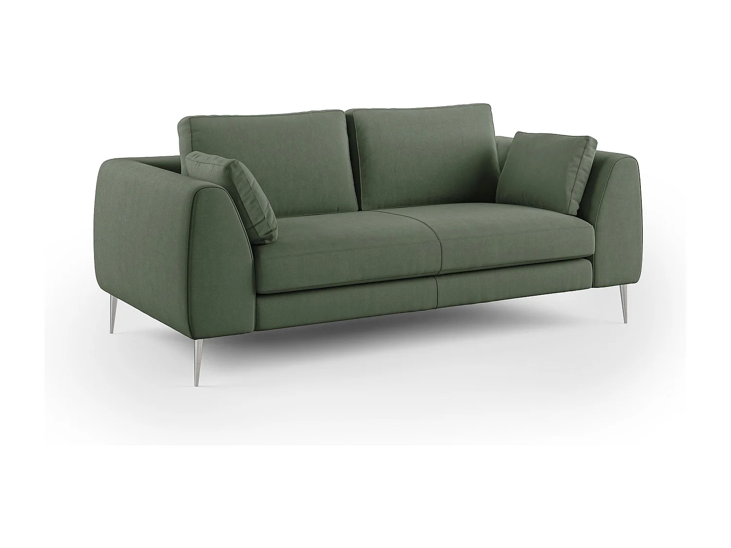Plano Canapé moderne en microfibre technique détachable T11 216 cm vert
