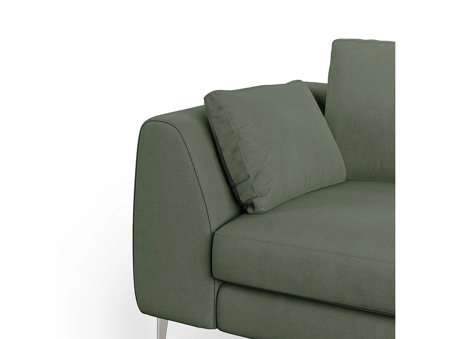 Plano Canapé moderne en microfibre technique détachable T11 216 cm vert