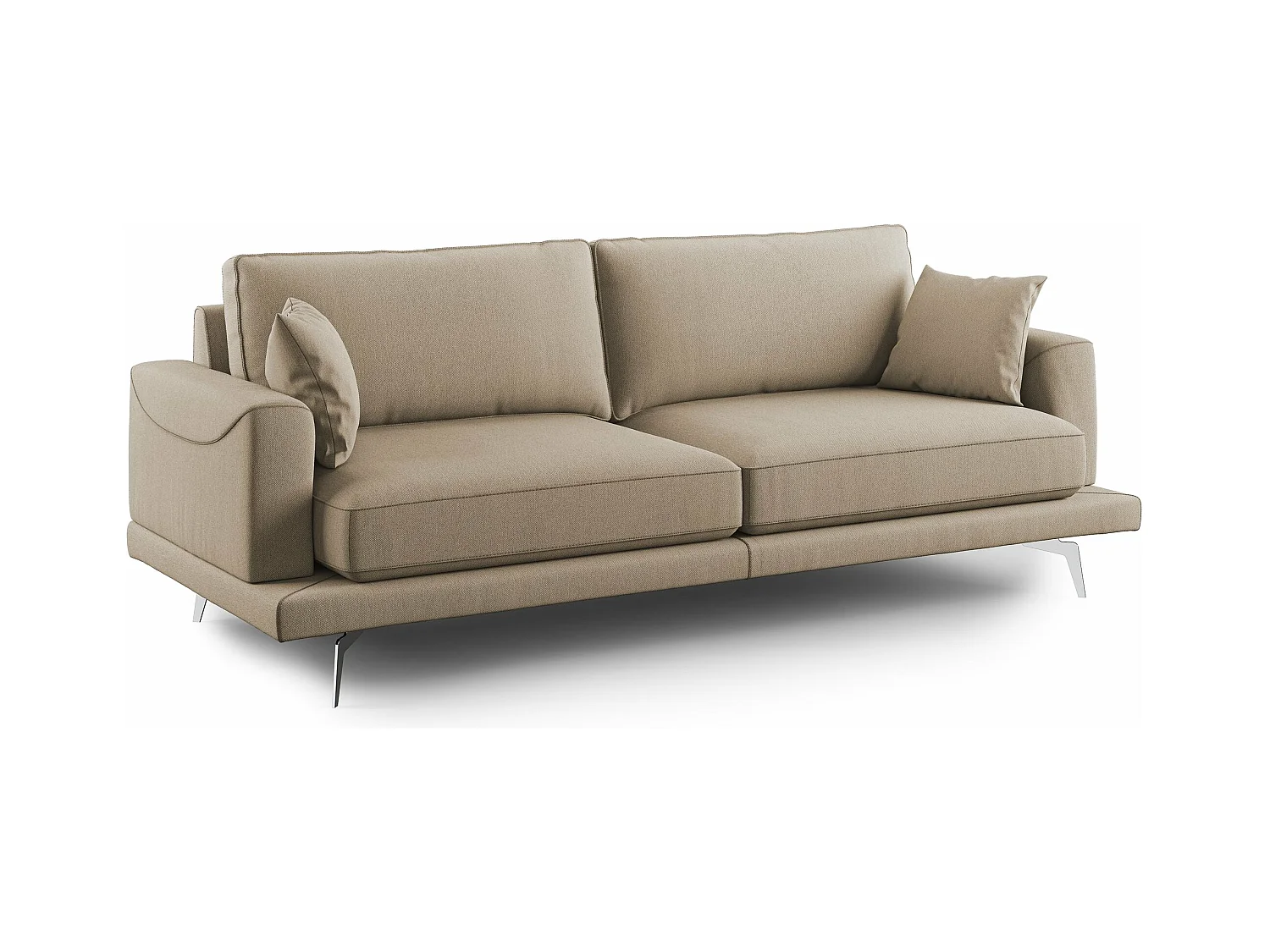 Dorian Canapé moderne en tissu doux anti-tache T05 178 cm beige