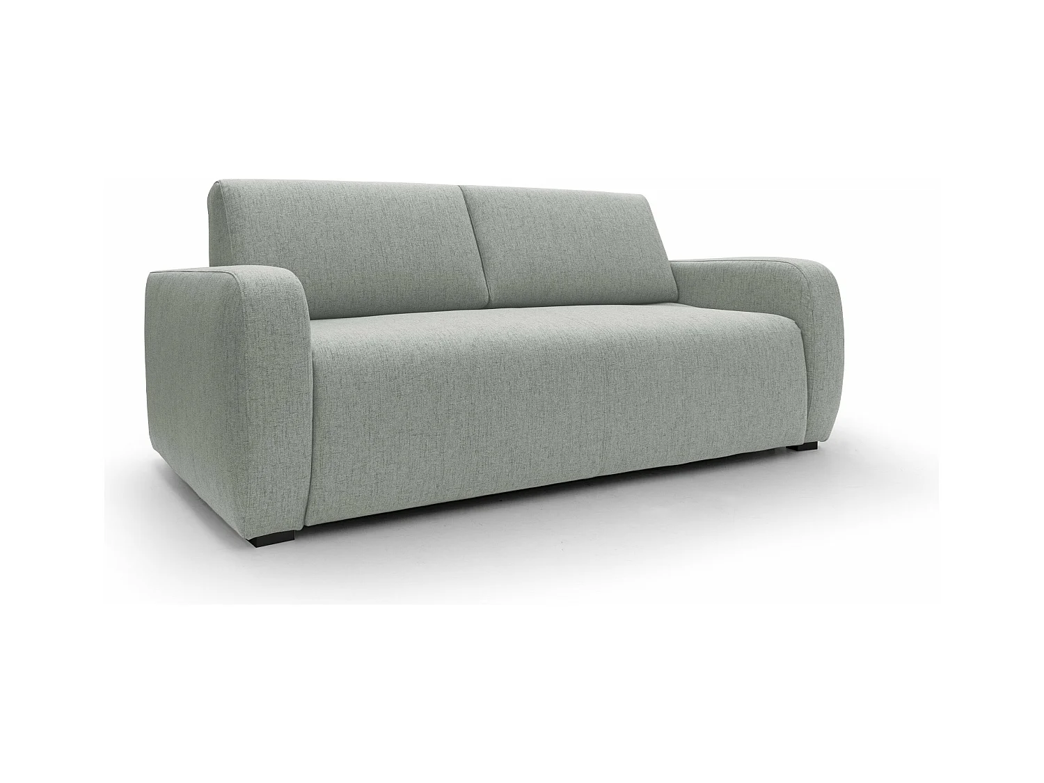 Duna Canapé lit convertible matelas 20 cm en tissu imperméable T03 195 cm (mat. 140x197) gris clair