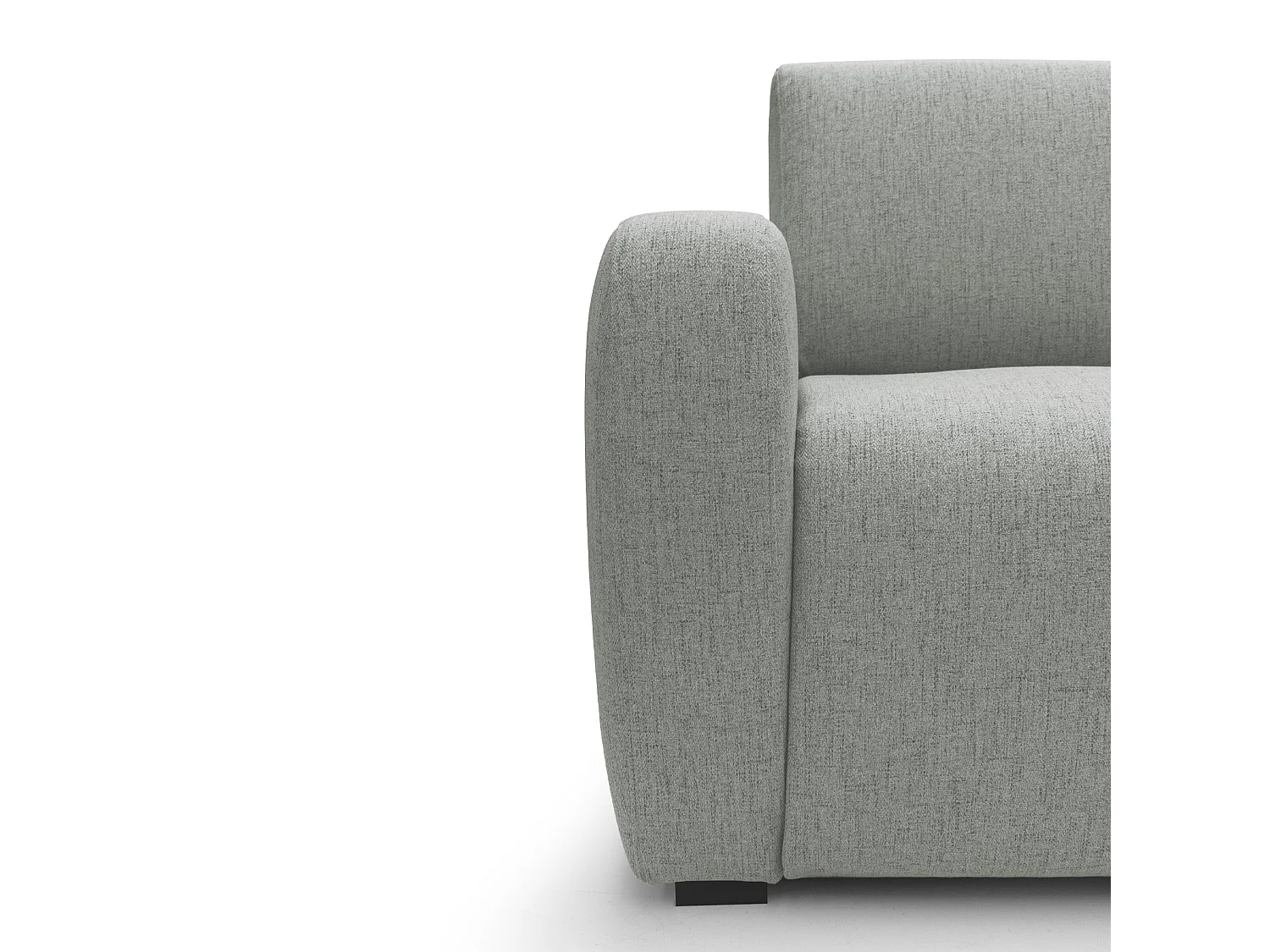 Duna Sofá cama convertible con colchón de 20 cm de tela suave flameada e impermeable 195 cm (mat. 140x197) Gris Claro