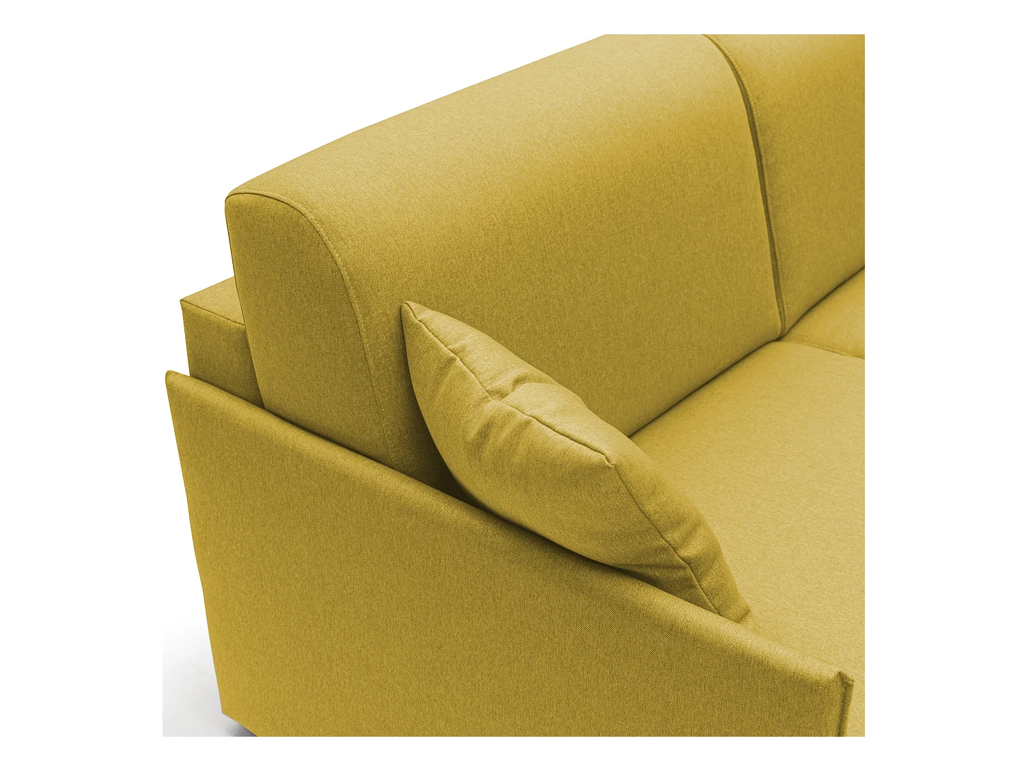 Evans Sofá cama convertible en tela impermeable 169 cm (mat. 140x197) Amarillo