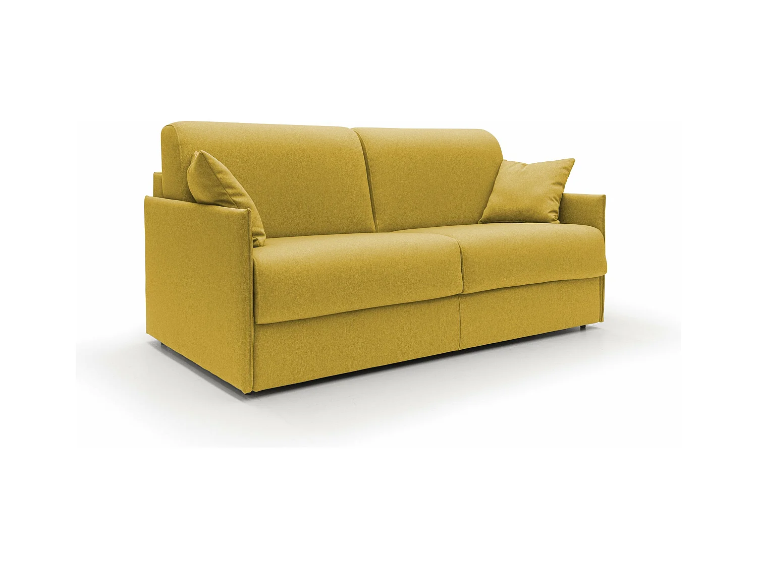 Evans Canapé lit convertible en tissu imperméable T13 169 cm (mat. 140x197)  jaune