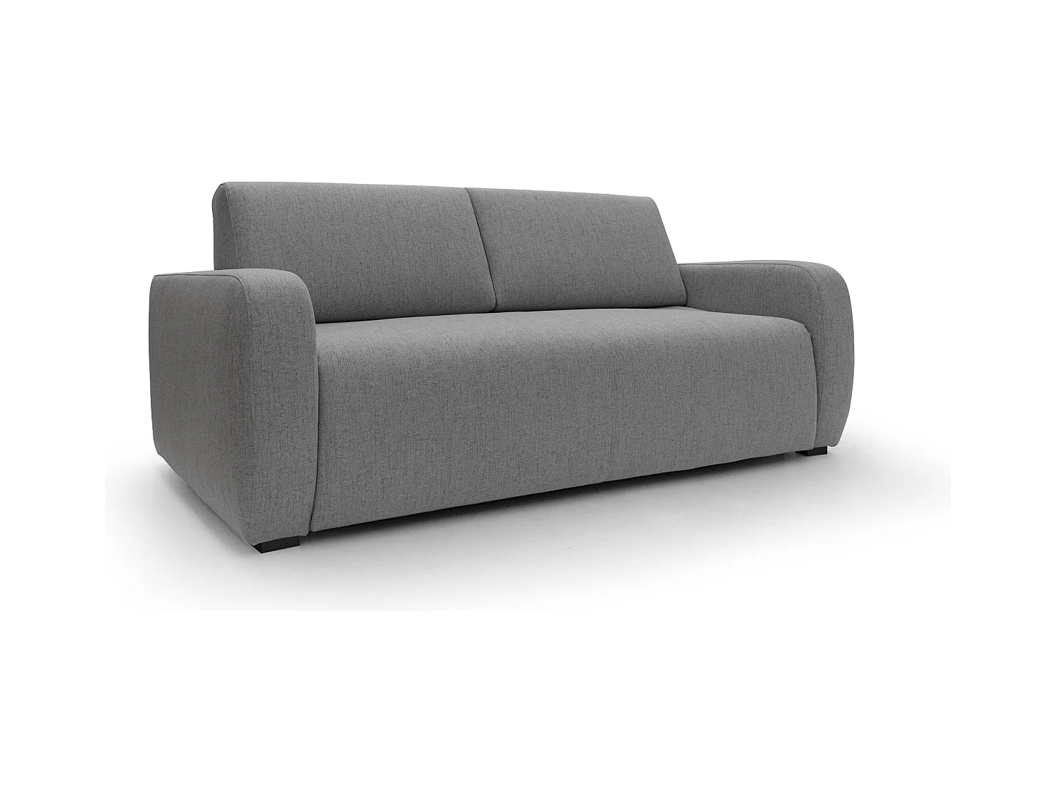 Duna Canapé lit convertible matelas 20 cm en tissu imperméable T03 215 cm (mat. 160x197) gris