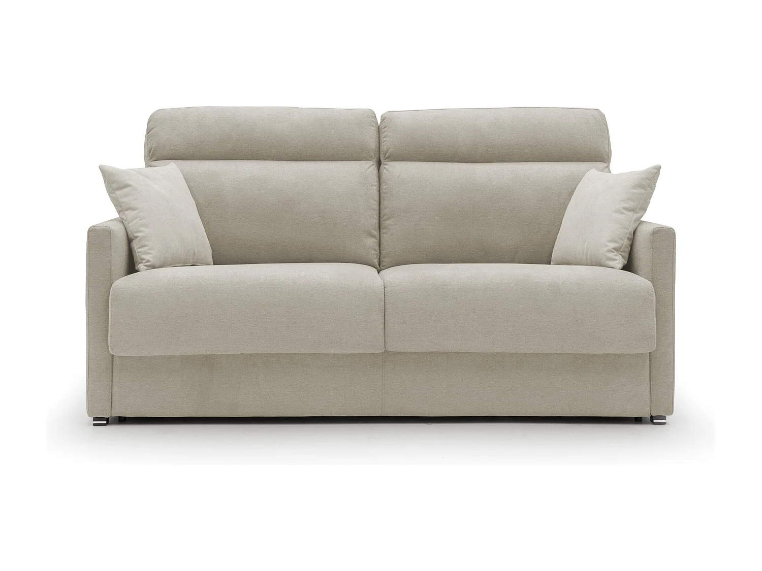 Margot Sofá cama convertible en tela suave impermeable 196 cm (mat. 160x197) Crema