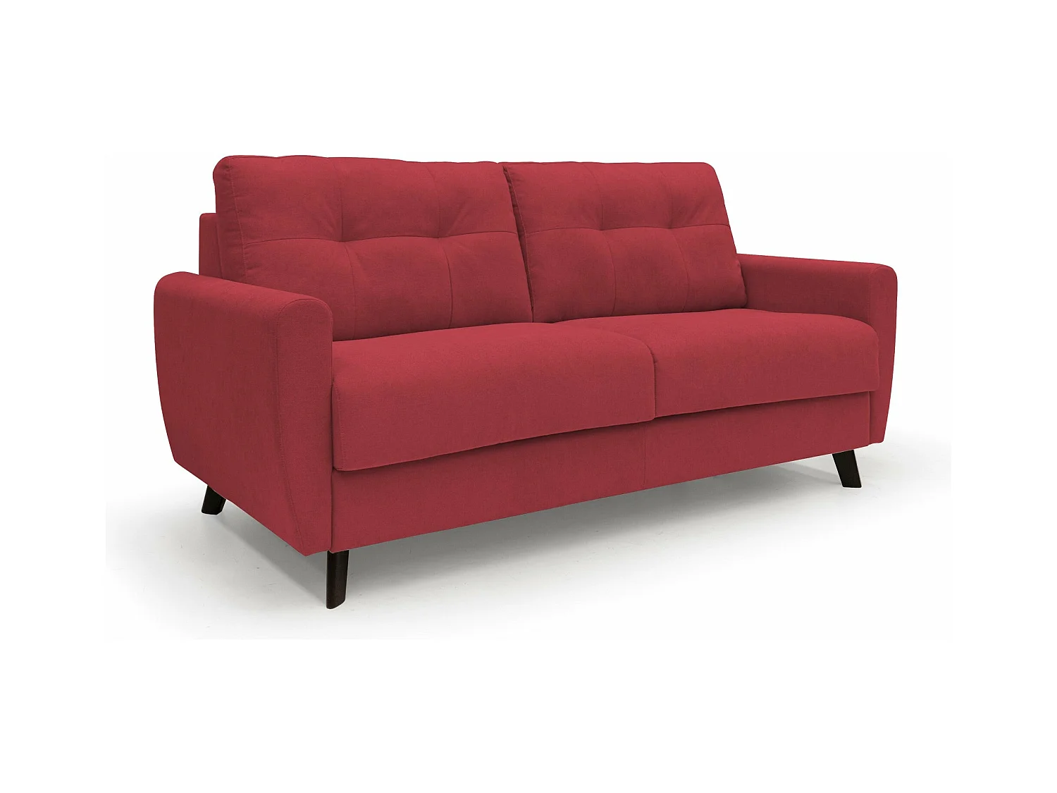 Callisto Canapé lit convertible en tissu doux imperméable T02 208 cm (mat. 160x197) rouge