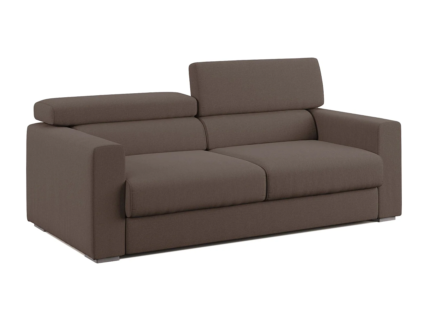 Dylan Sofa mit Bettkastenauszug aus wasserfestem, Baumwollartigem Stoff T13 158 cm braun